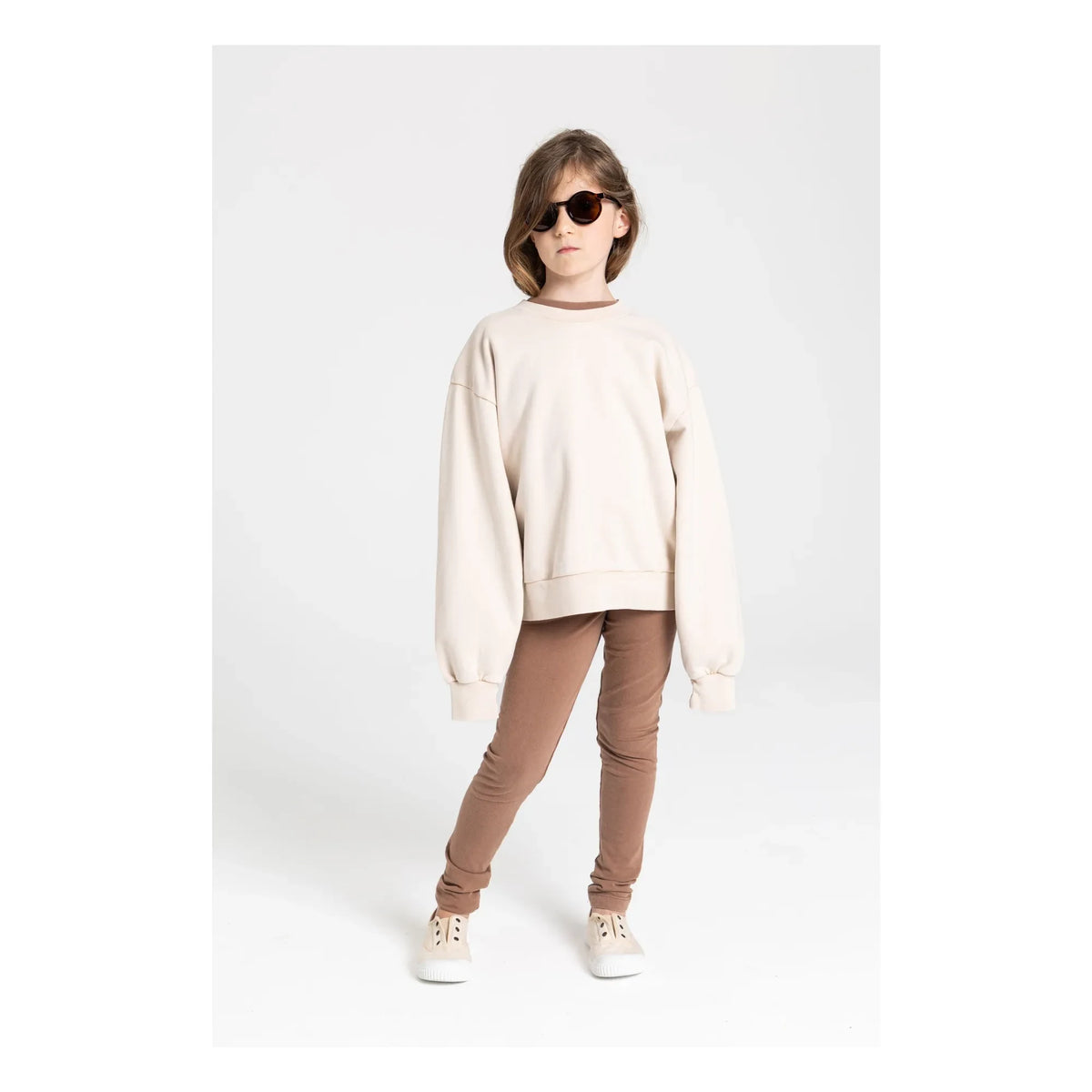 Smallable Kid - Lou Organic Cotton Leggings | Brown