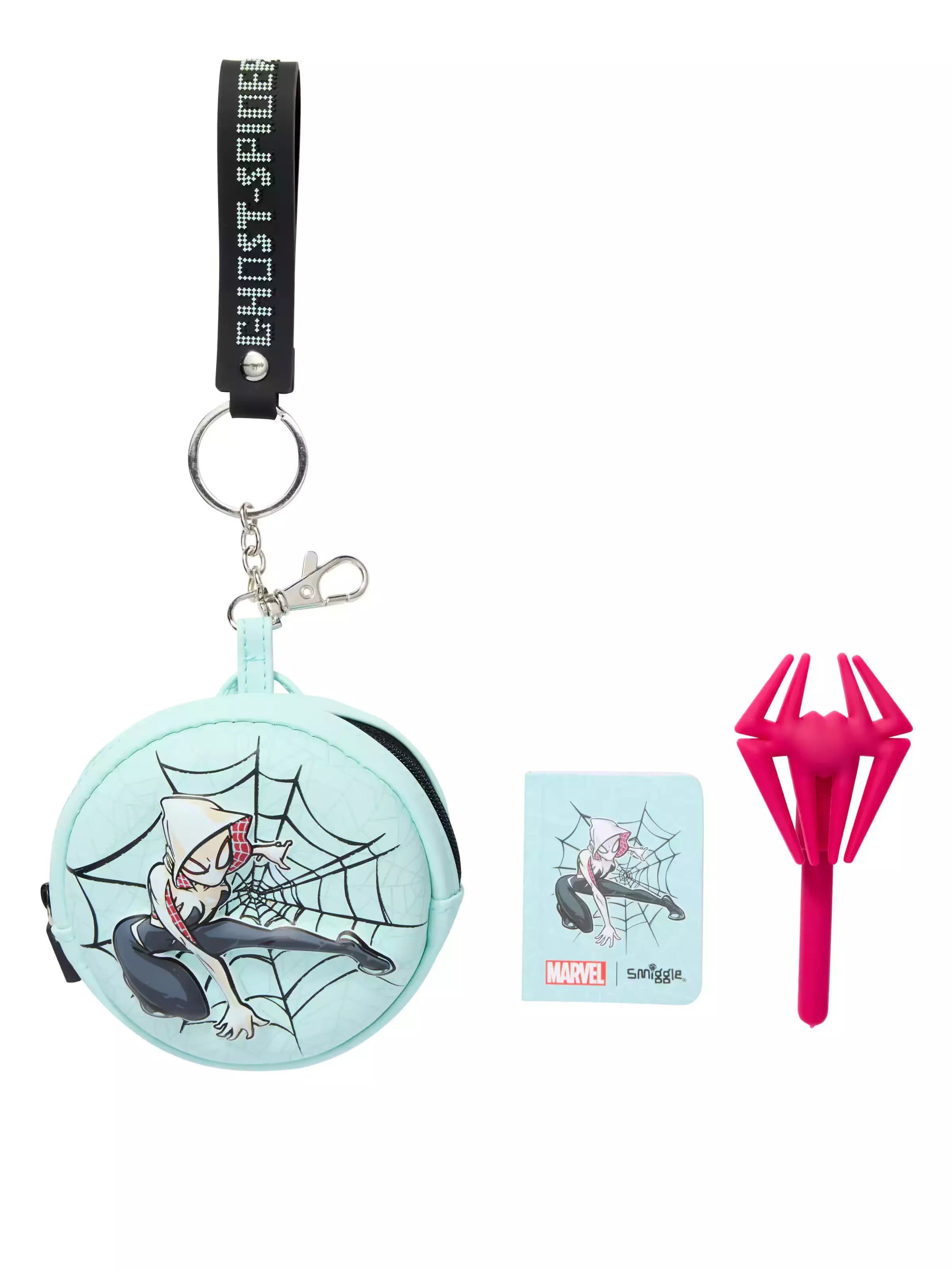 Smiggle - Spider Man Mini Kalem ve Not Defterli Anahtarlık-Dinossi