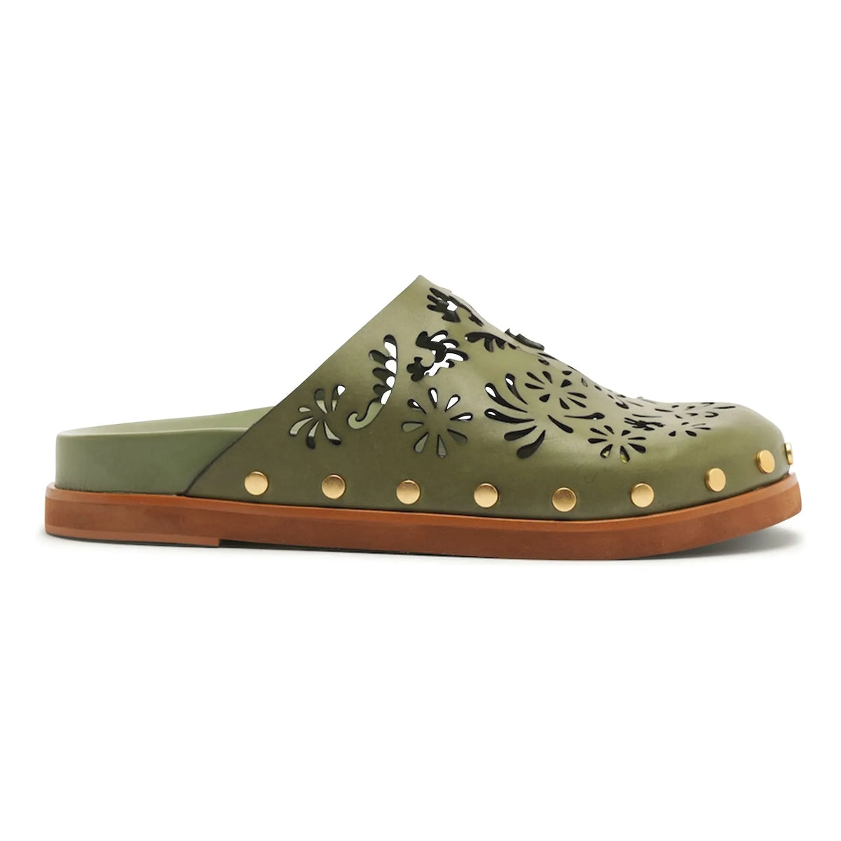 Farm Rio - Anatomically Open Embroidered Leather Mules