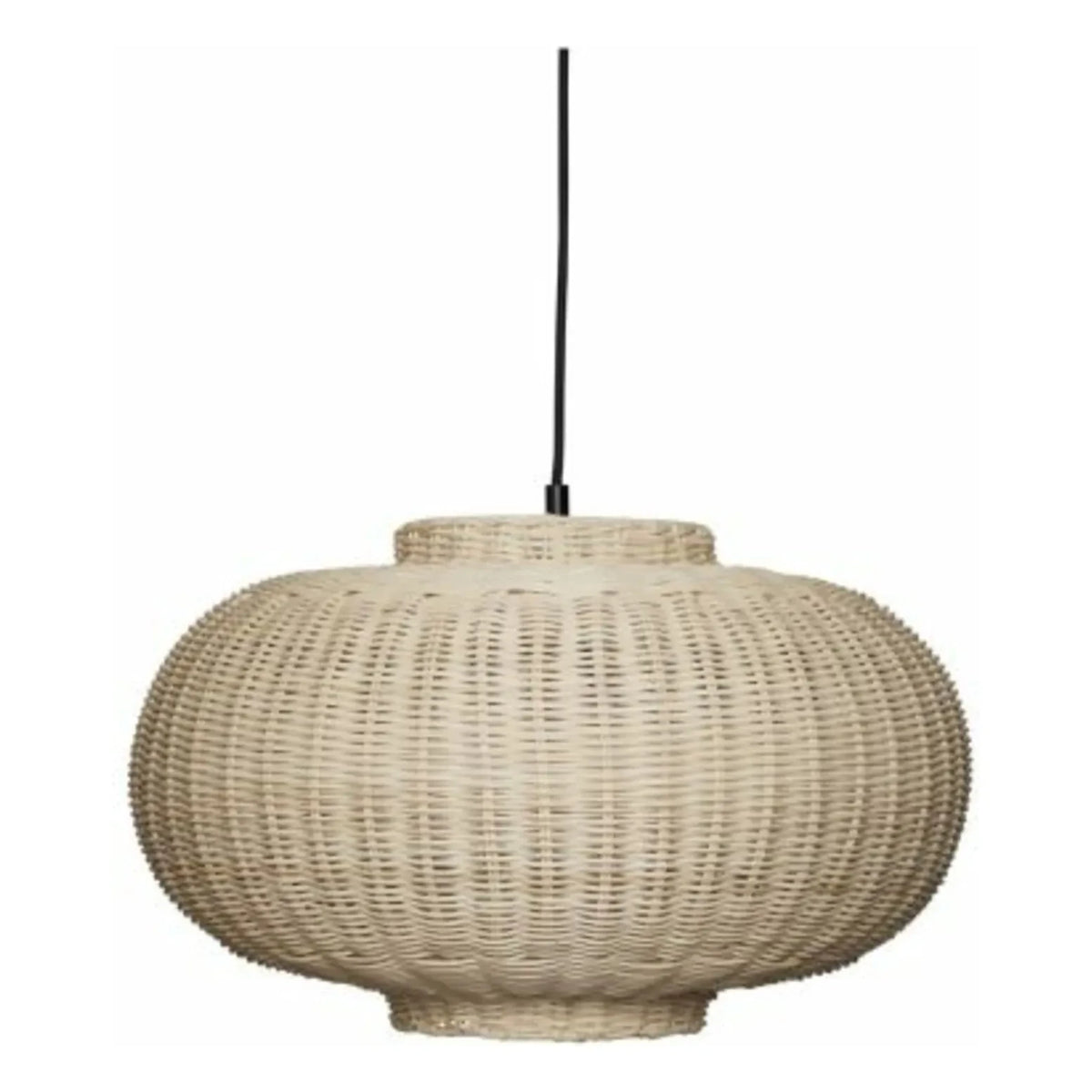 Hübsch - Rattan Ellipse Pendant Lamp
