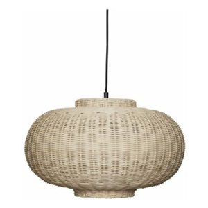 Hübsch - Rattan Ellipse Pendant Lamp