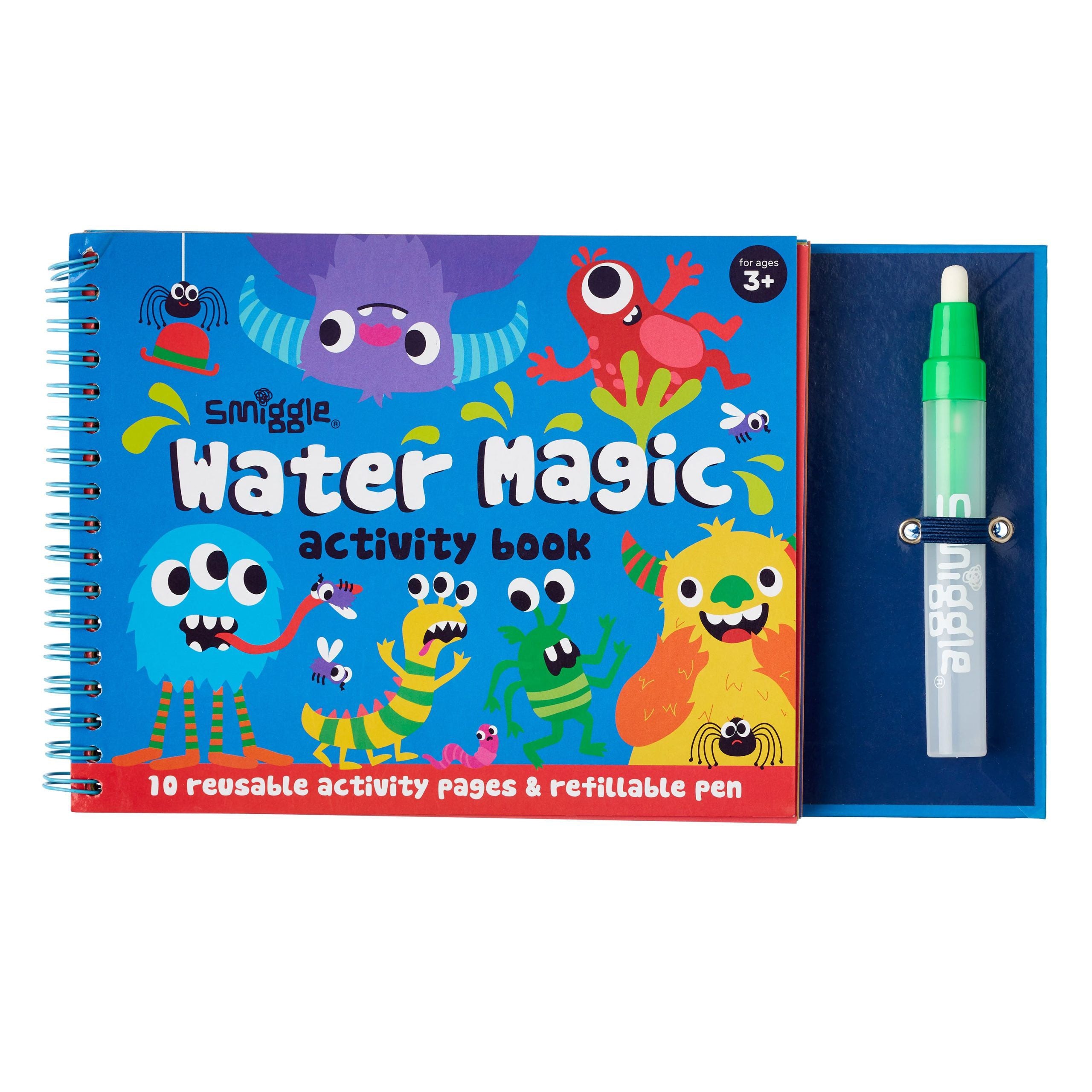 Smiggle - Büyülü Su Bazlı Boyalı Etkinlik Kitabı Mavi-Dinossi