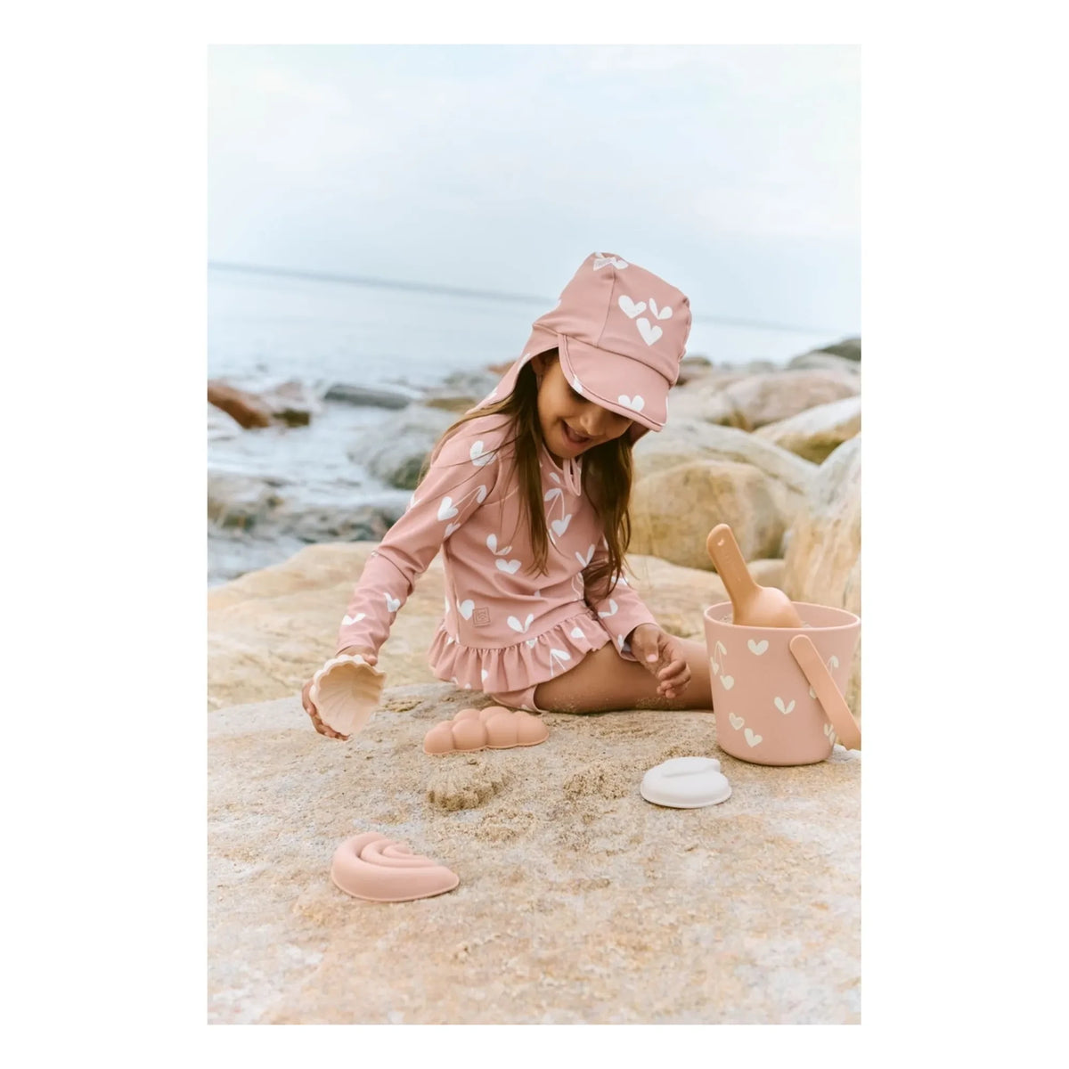 Liewood - Dagny Coeurs Recycled Fiber UV Protection T-Shirt and Underwear Set | Pink