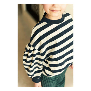 Jenest - Millie Striped Organic Cotton T-Shirt | Navy