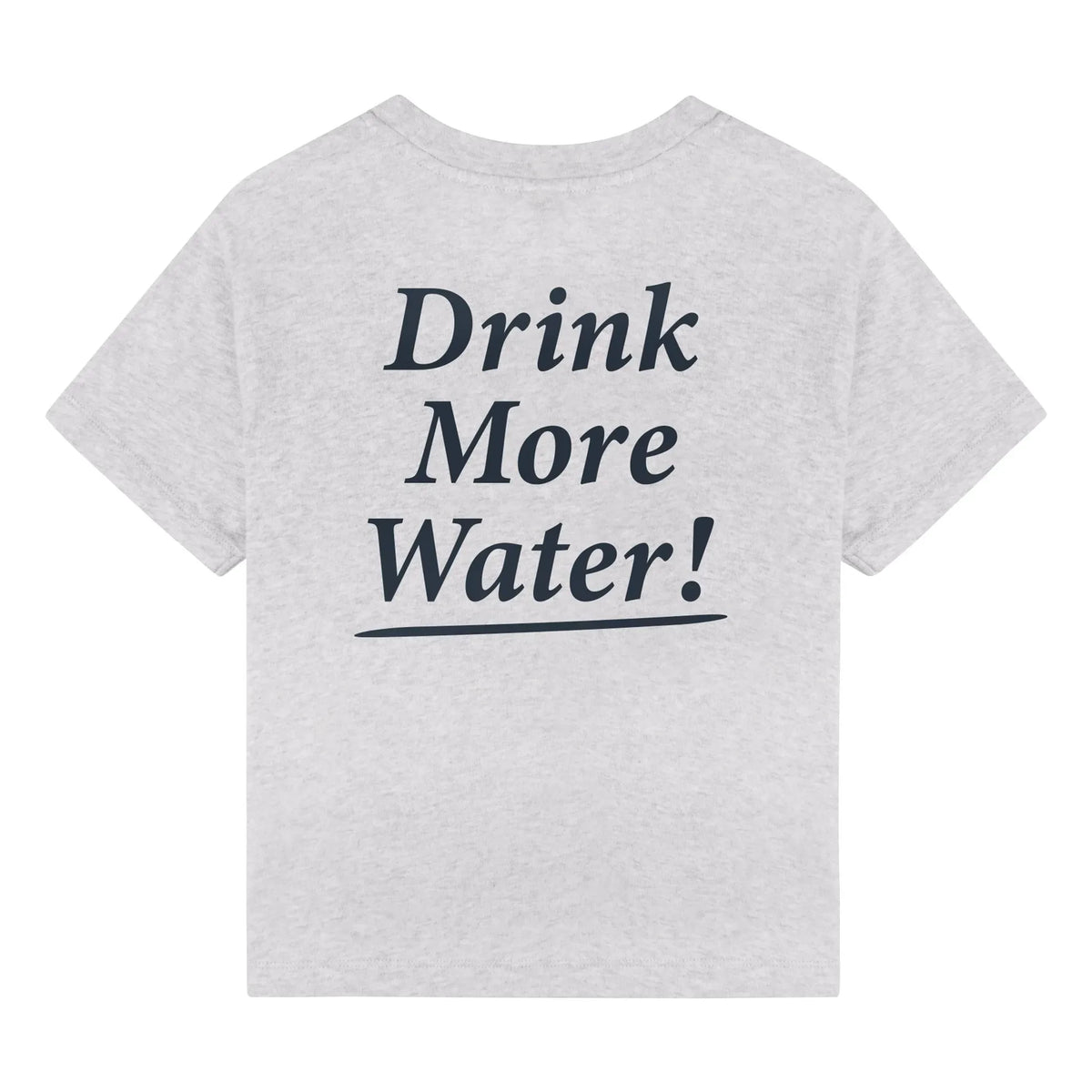 Sporty & Rich - Drink More Water T-Shirt | Grey Melange