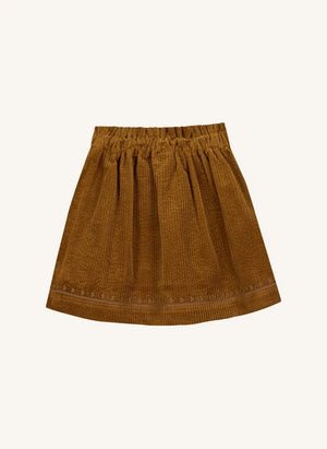 Bonton - Caramel Polka Velvet Skirt