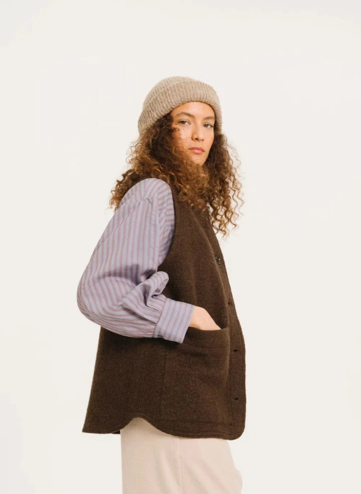 Sacrécoeur - Antonia Wool Cardigan | Brown