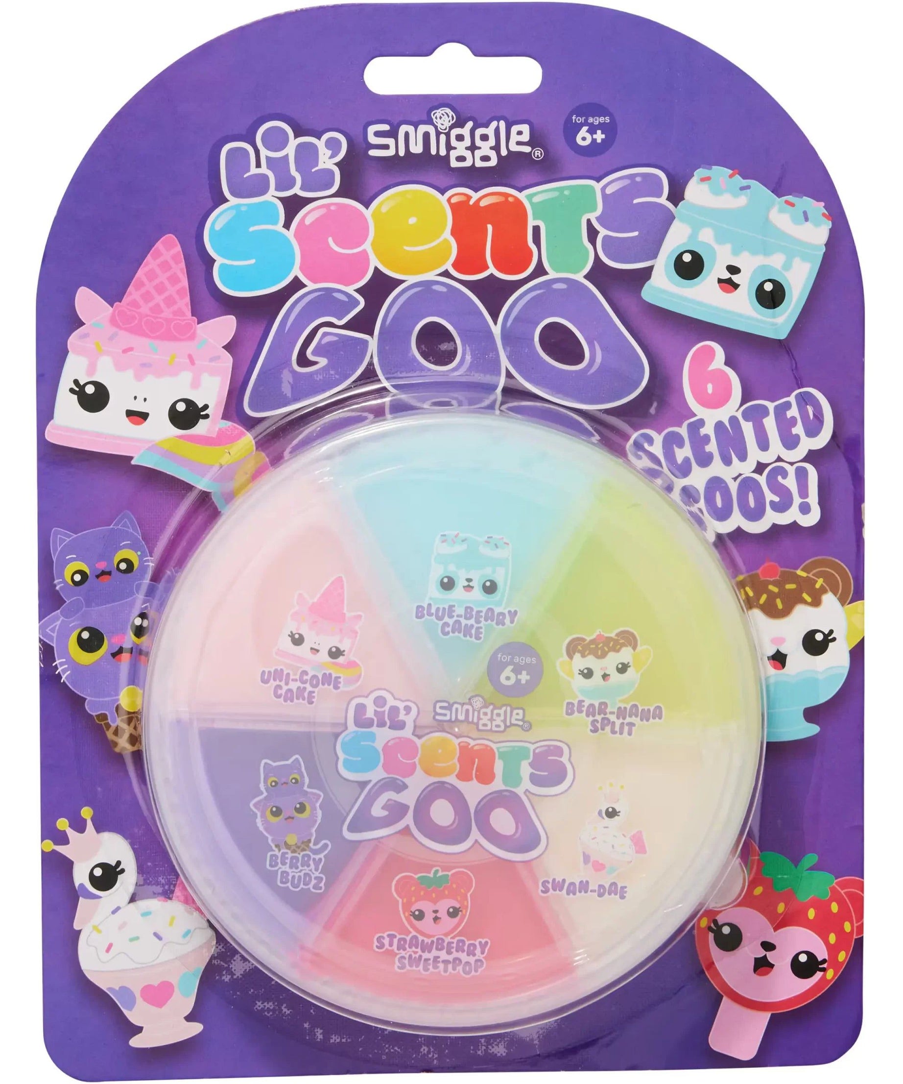 Smiggle - Lil&apos; Scent Goo Paketi X6-Dinossi