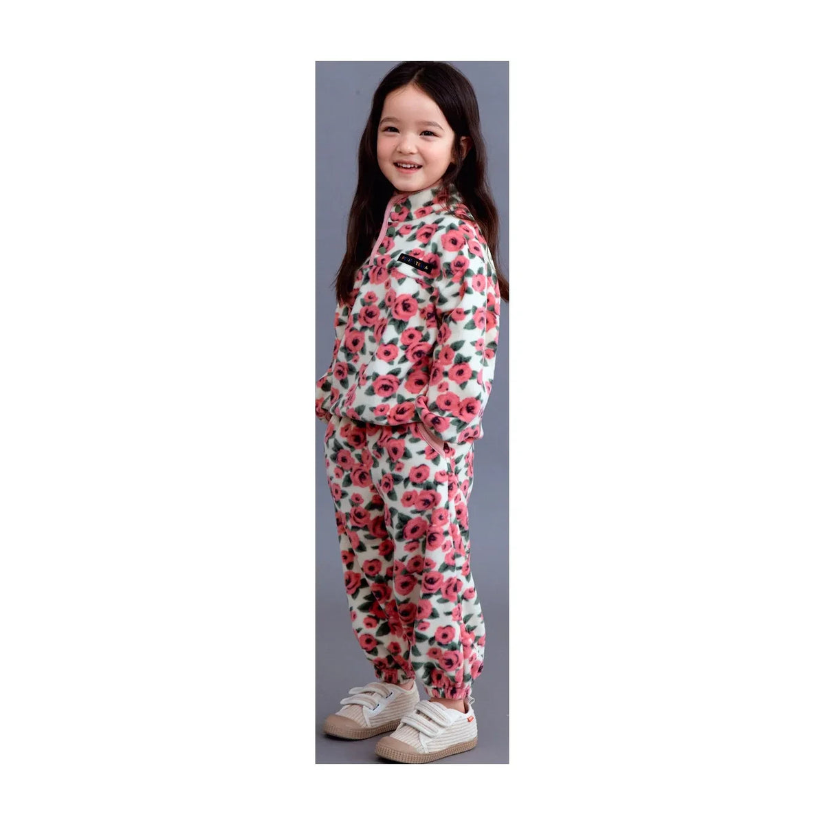 Petit Stella - Roses fleece set | Ecru
