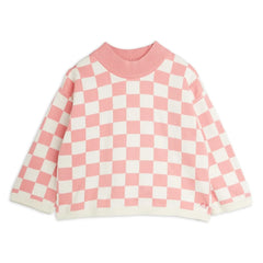 Mini Rodini - Damier organic cotton sweatshirt | Pink