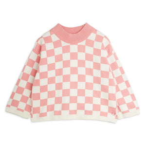 Mini Rodini - Damier organic cotton sweatshirt | Pink