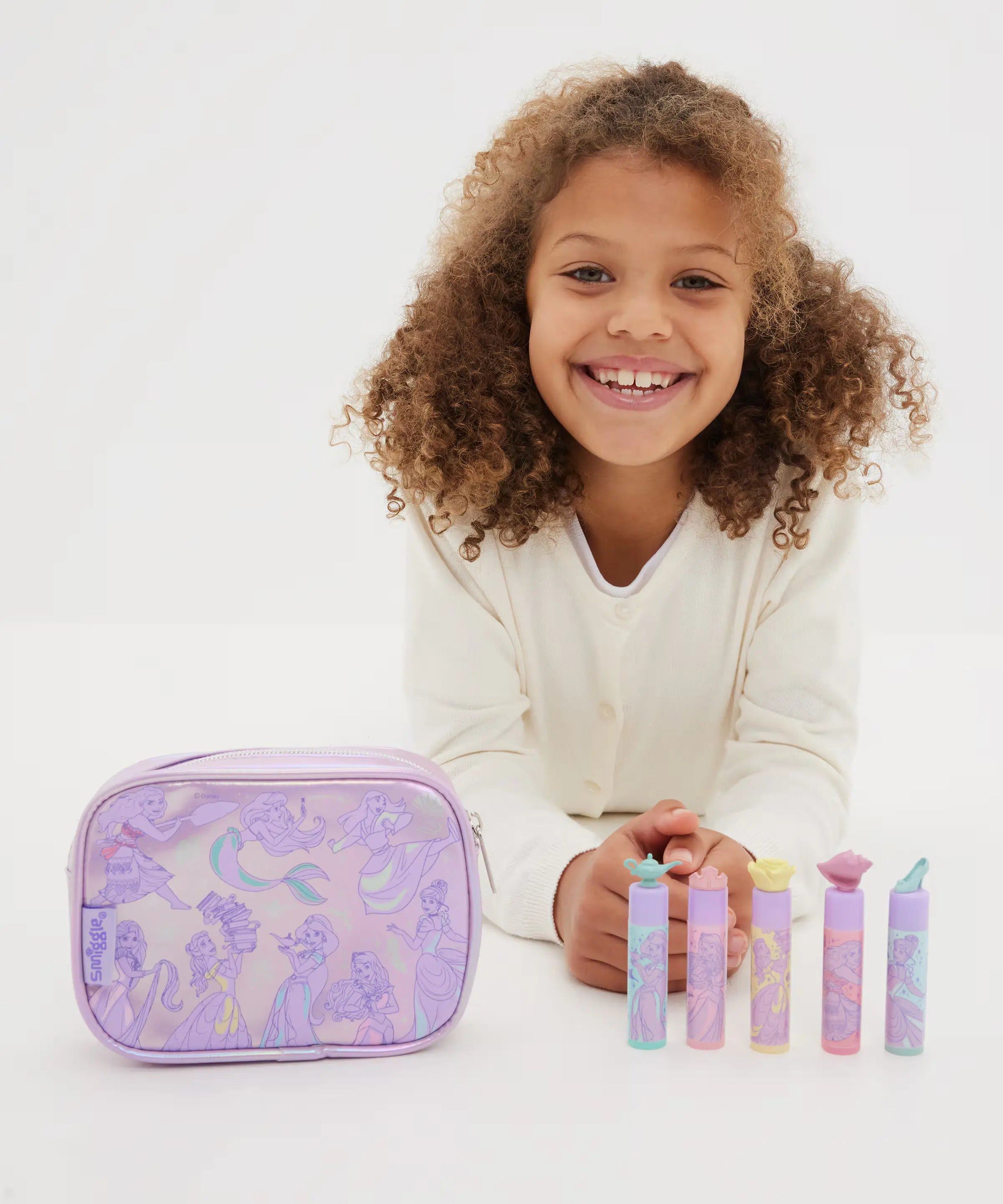 Smiggle - Disney Prenses 5li Dudak Balsam Seti ve Çantası-Dinossi