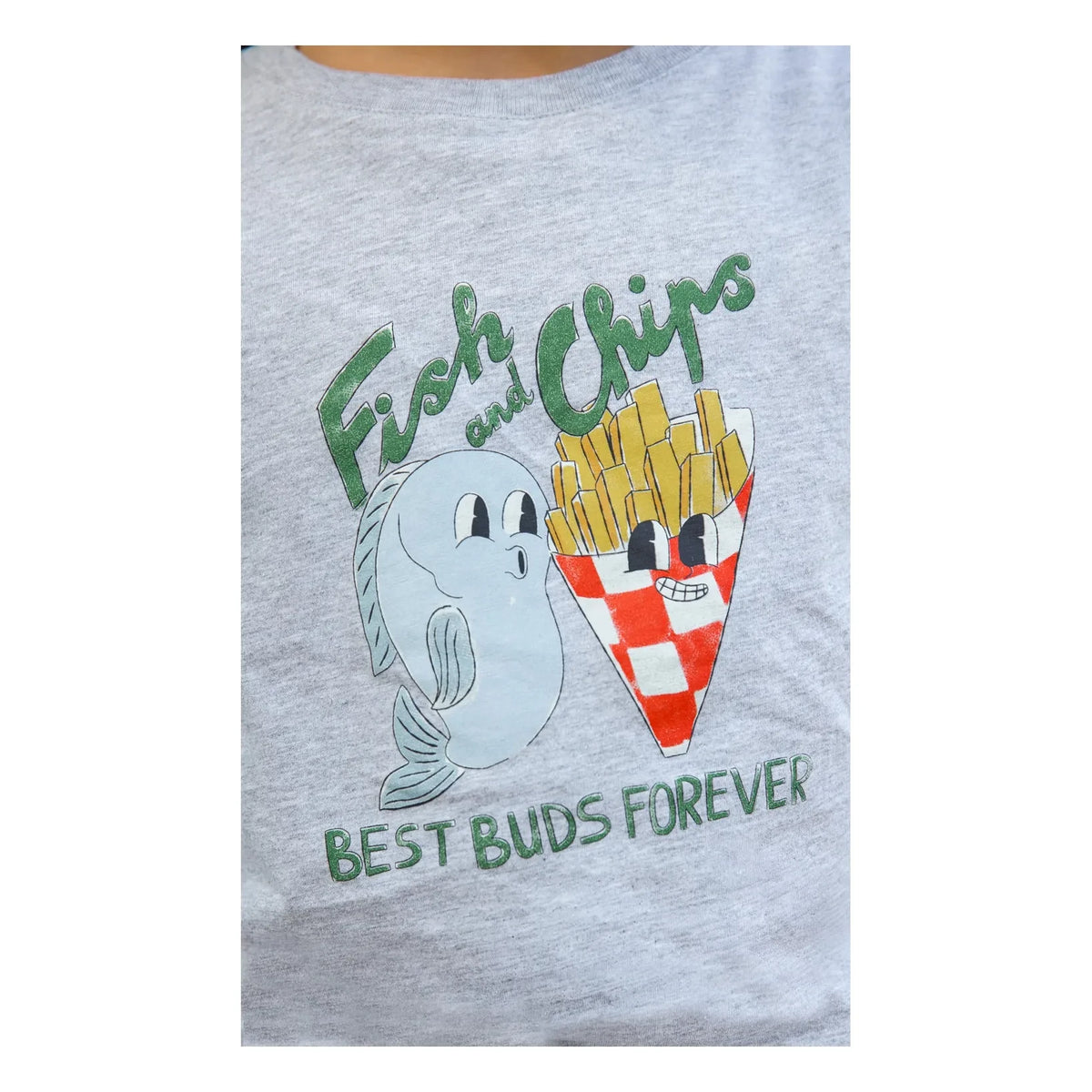 Bonton - Taxo Fish & Chips T-Shirt | Heather Grey