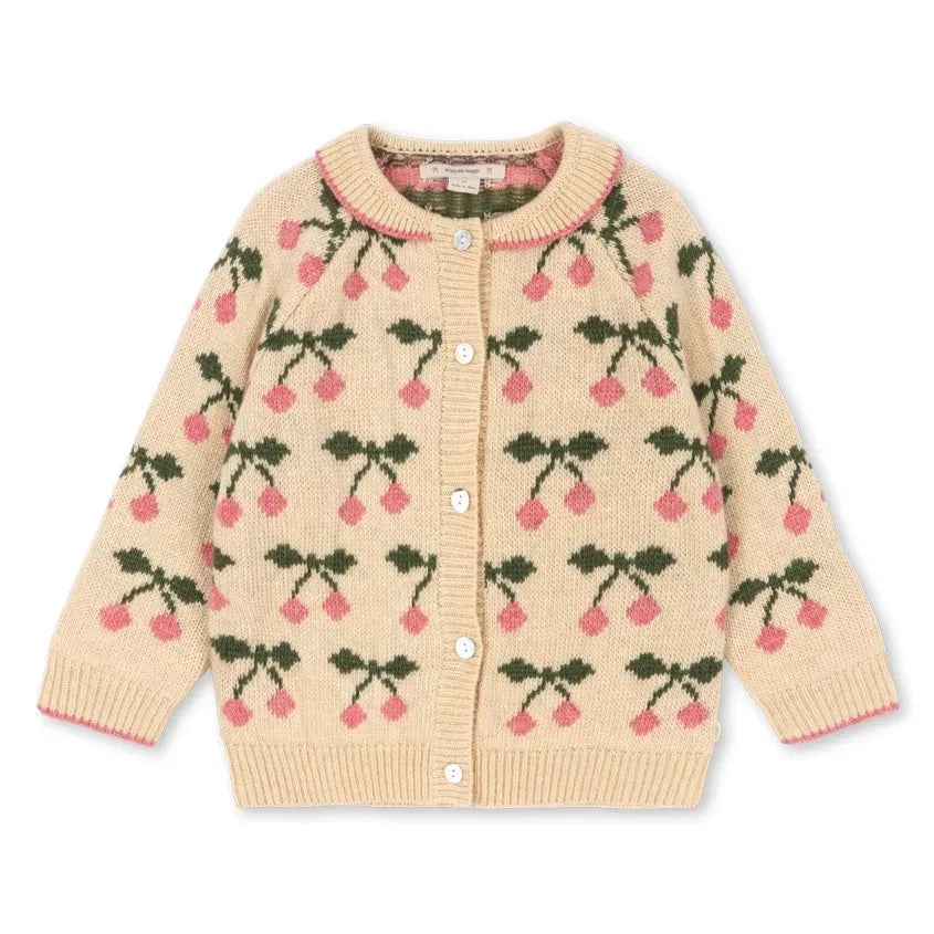 Konges Sløjd - Belou Cherry Wool Cardigan | Pink