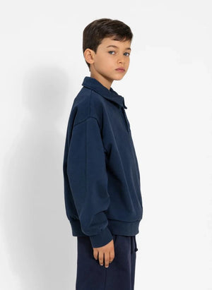 Smallable Kid - Langford Organic Cotton Polo T-Shirt | Navy