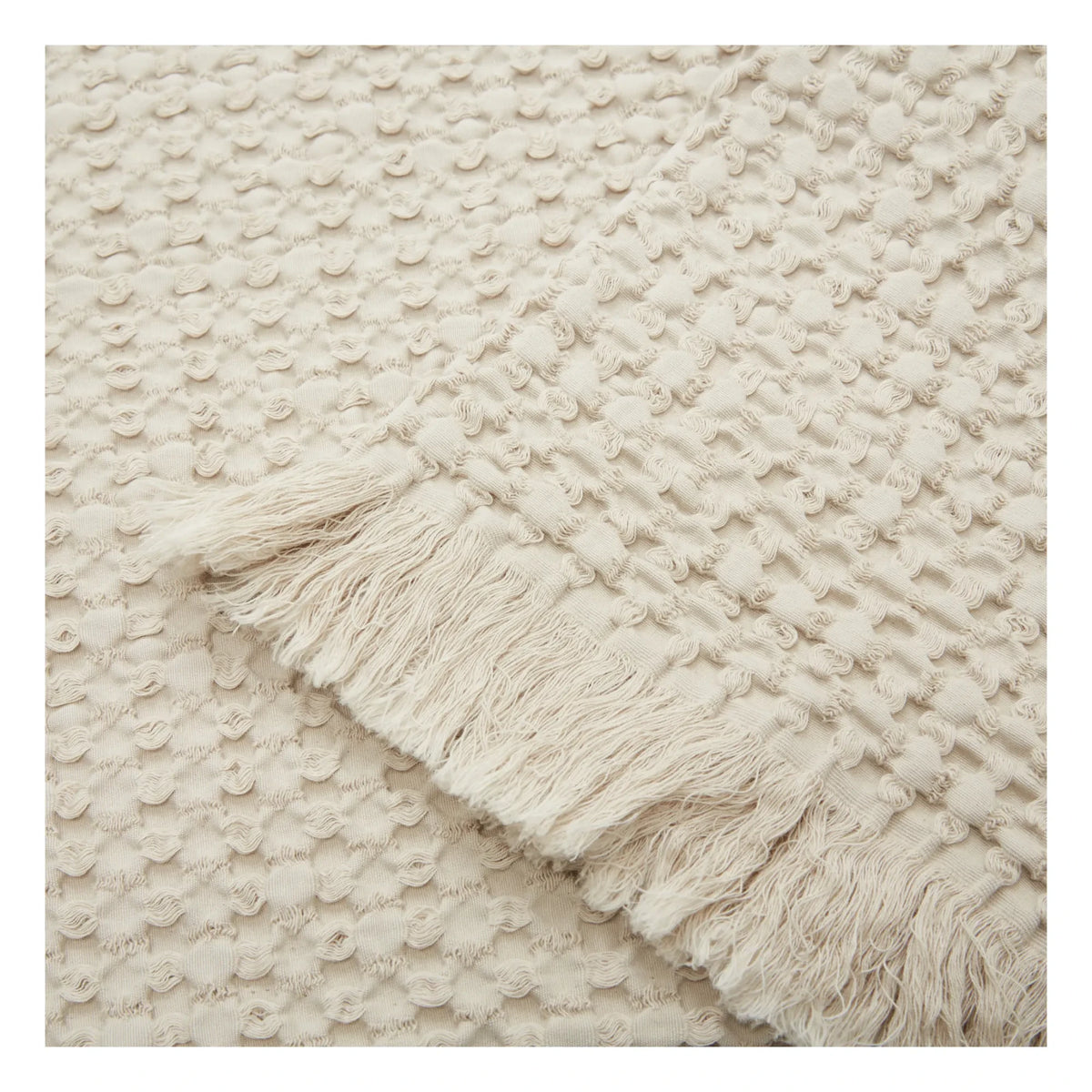 Haomy - Tempo cotton throw blanket | Cream