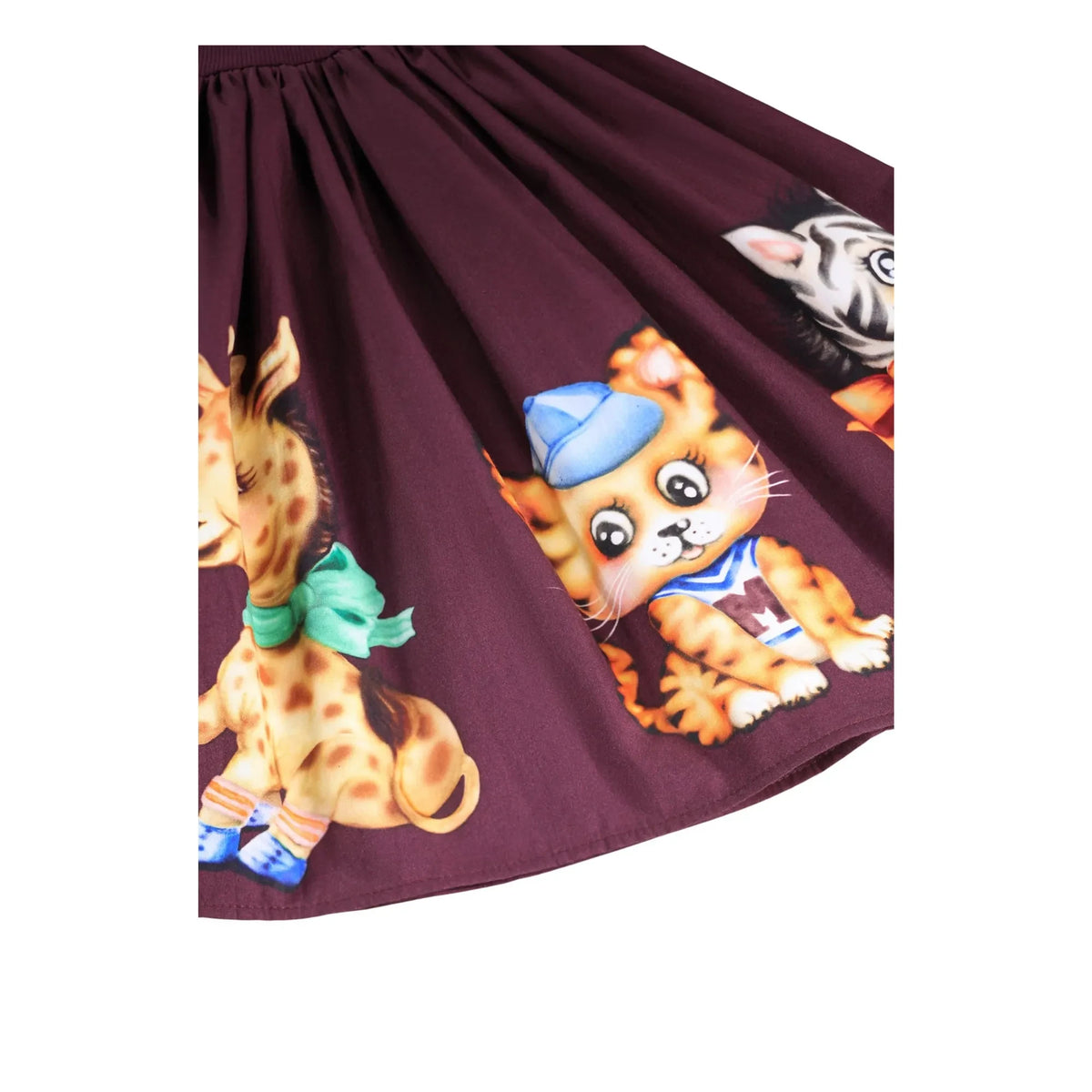 Molo - Cassie Tigers organic cotton dress | Burgundy