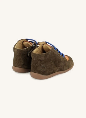 Pom d'Api - Stand-Up Zippy two-tone sneaker | Moss Green