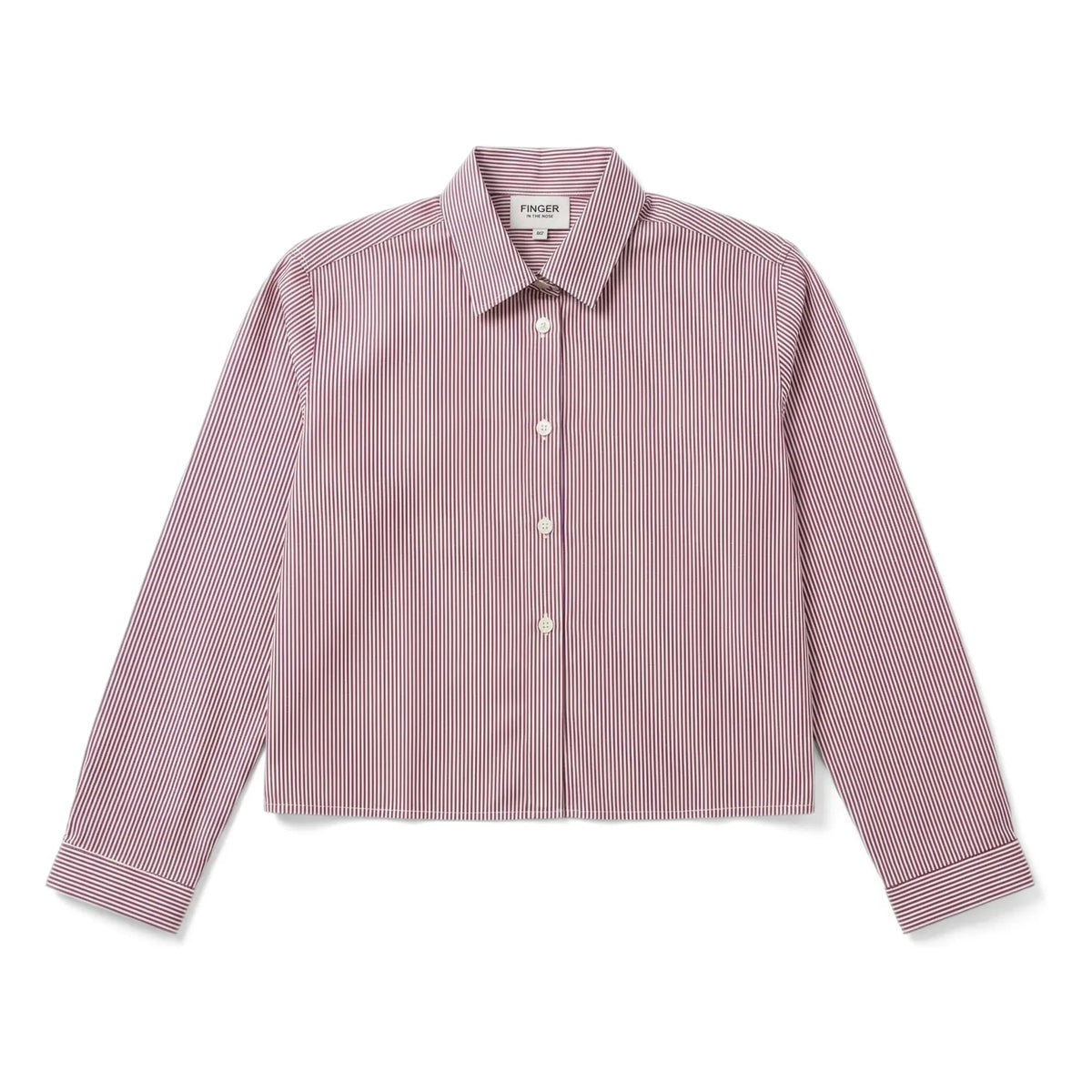 Finger in the nose - Striped Short Shirt | Brick red