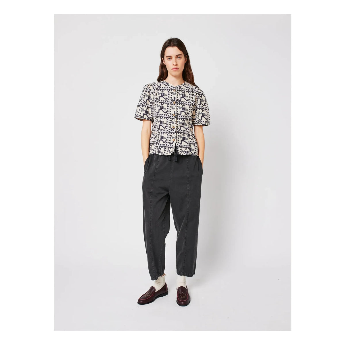 Bobo Choses - Cocoon Organic Cotton Trousers - Women's collection | Dark heather gray