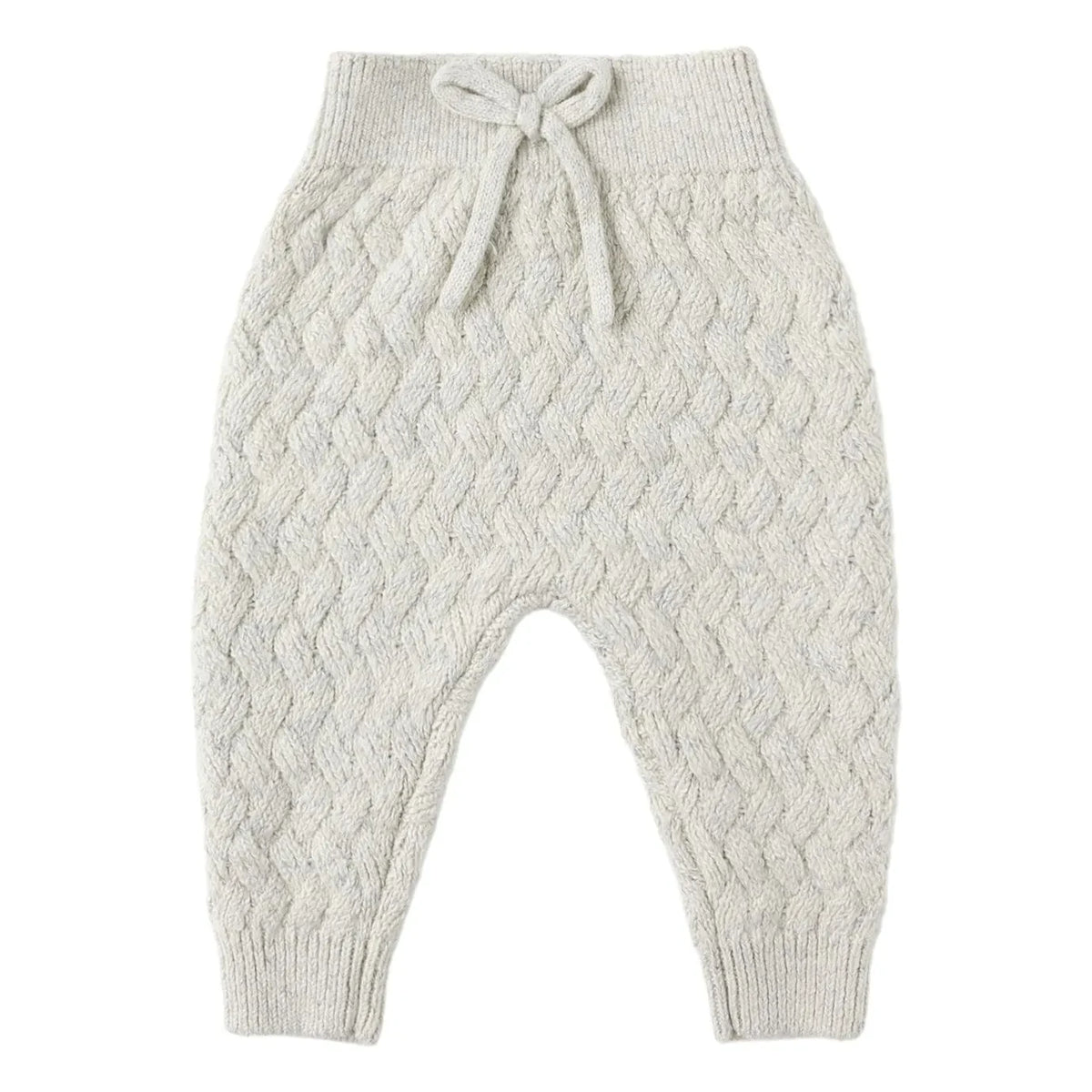 Quincy Mae - Recycled Fiber Knit Chiné Pants | Light Blue