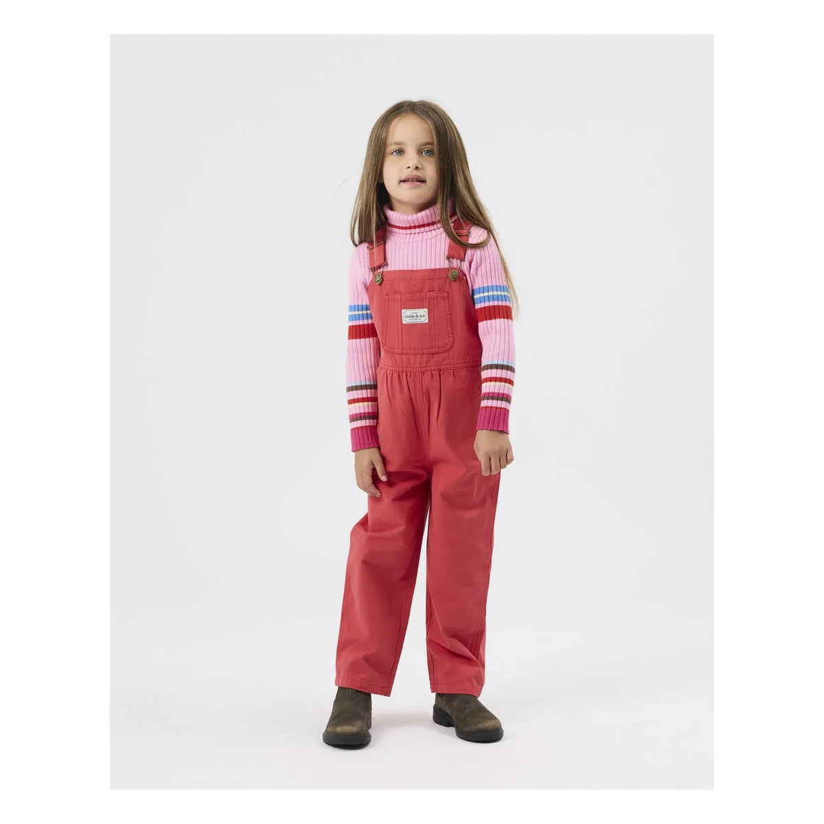 Goldie + Ace - Austin Denim Overalls | Red
