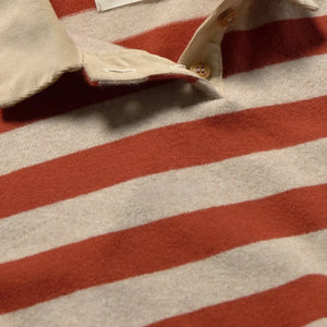 Cozmo - Striped Palau Polo Neck Sweater | Beige