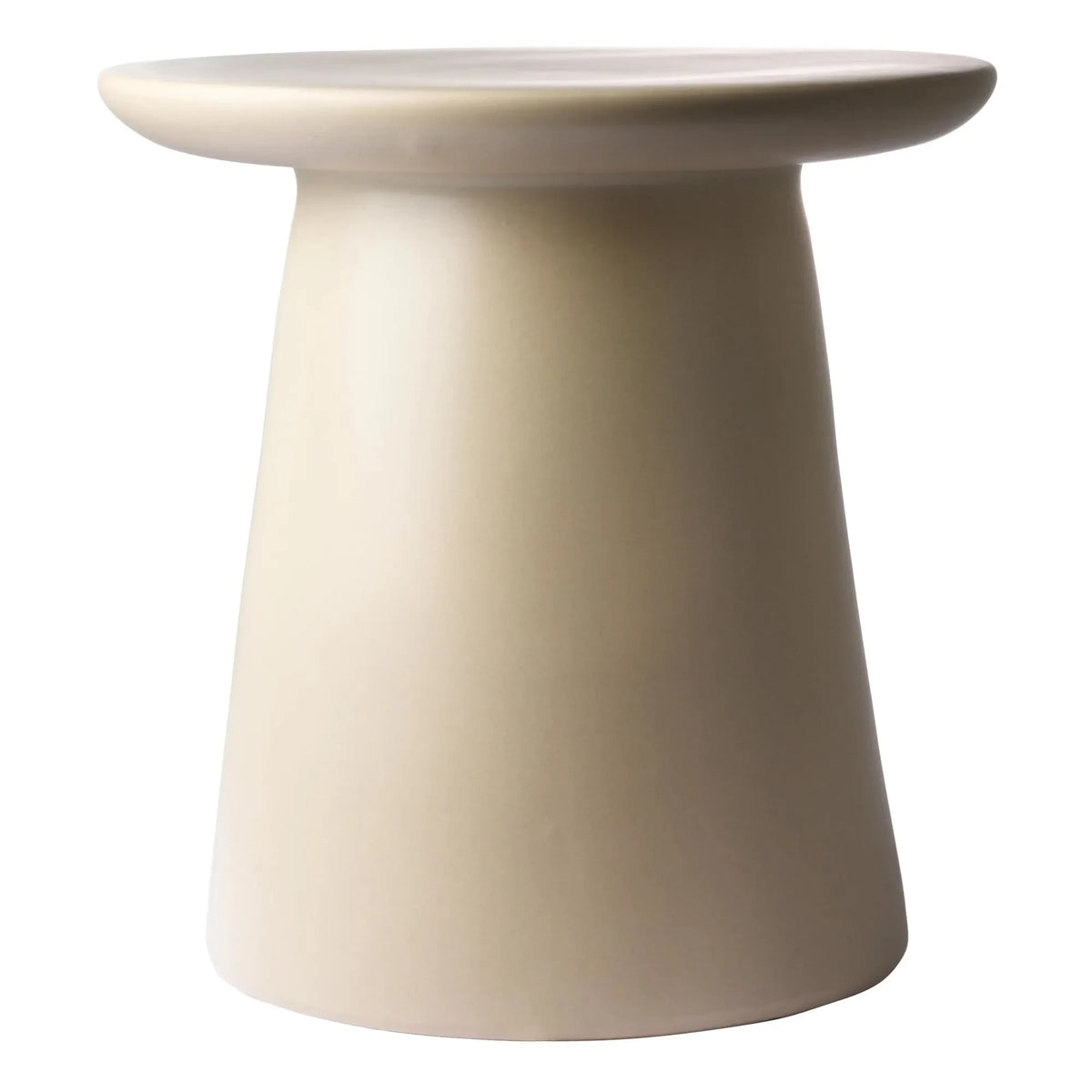 HKliving - Earthware Ceramic Side Table | Cream