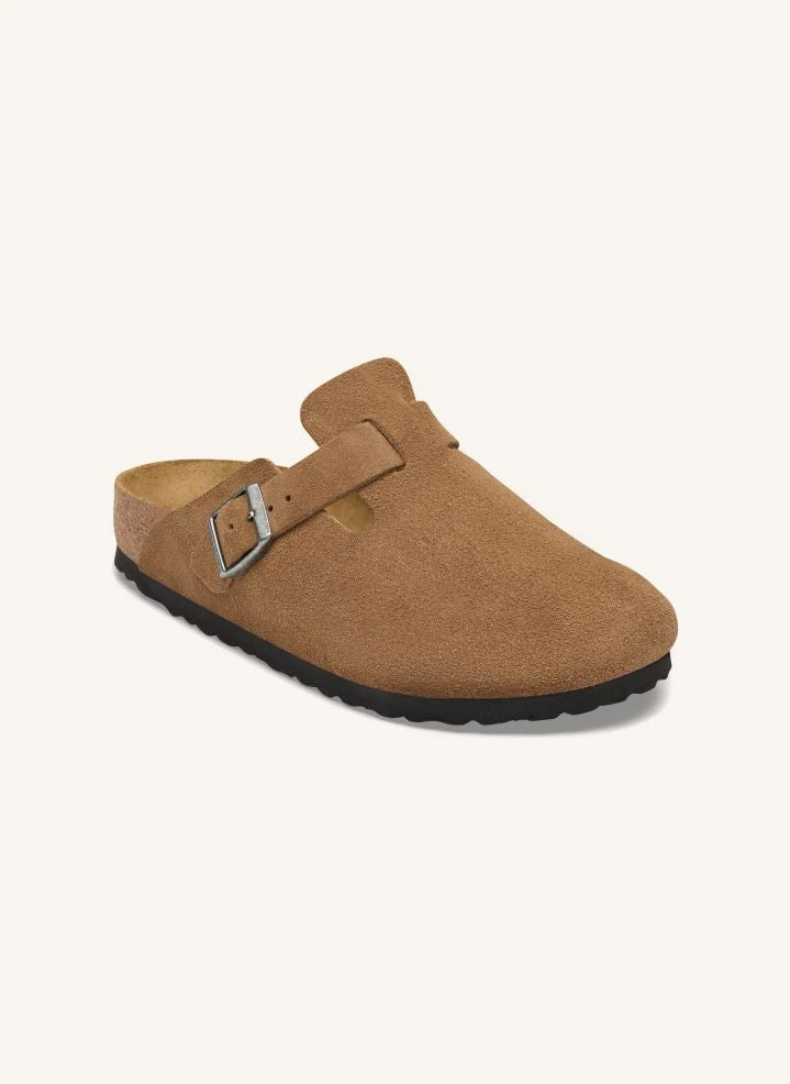 BIRKENSTOCK - Boston Suede Clogs | Camel