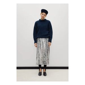 the new society - Muse Sequin Skirt | Silver