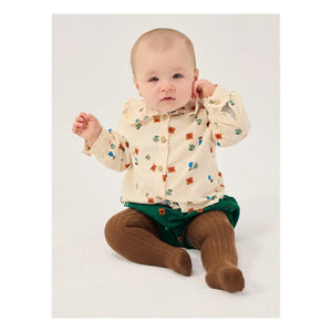Bobo Choses - Flower Patterned Corduroy Organic Cotton | Green
