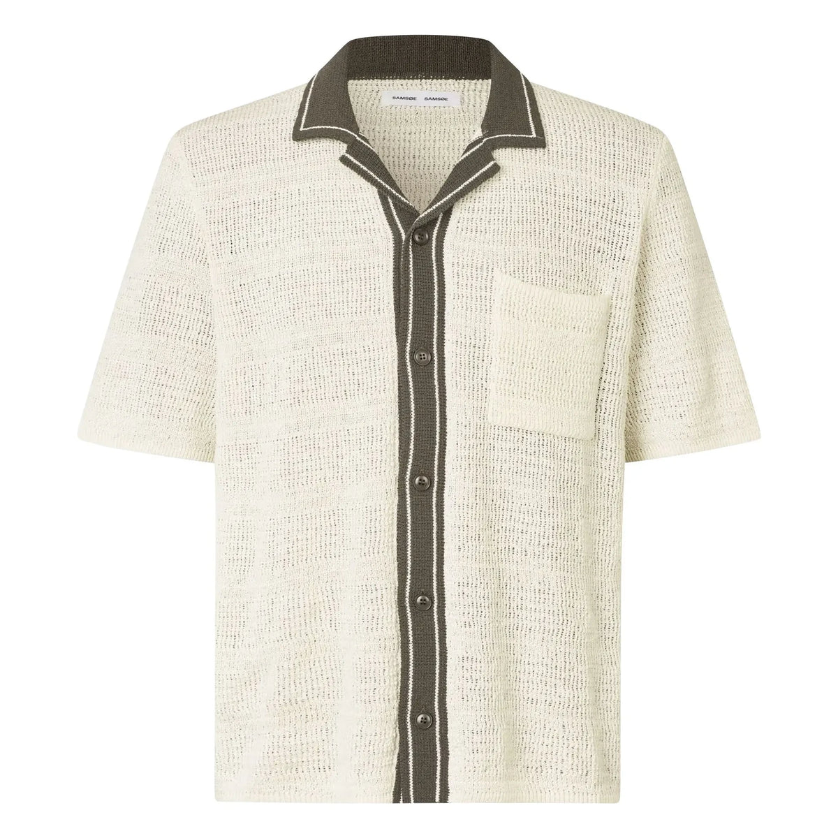 Samsoe Samsoe - Sapercy Short Sleeve Knit Shirt | White
