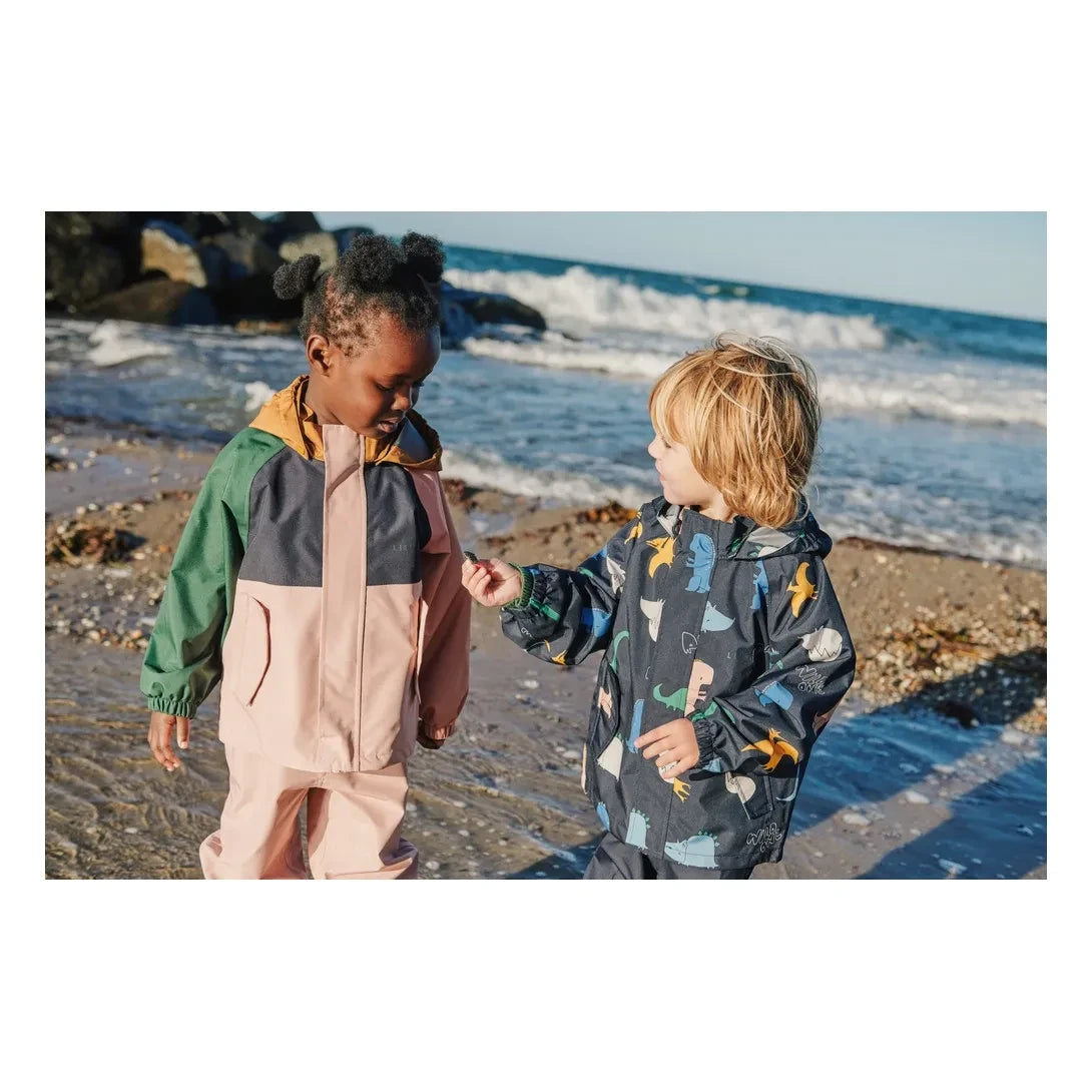 Liewood - Pedia Color Block Recycled Fiber Rain Set | Pink