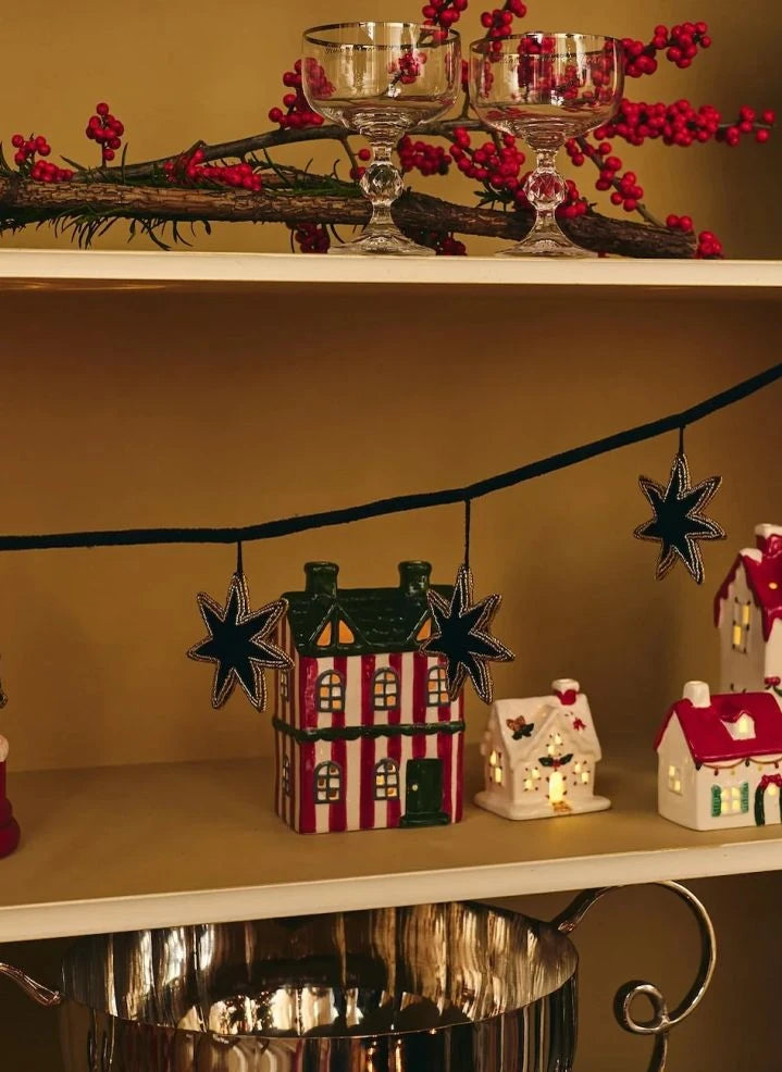 Anna + Nina - Starry Night Star Garland | Black