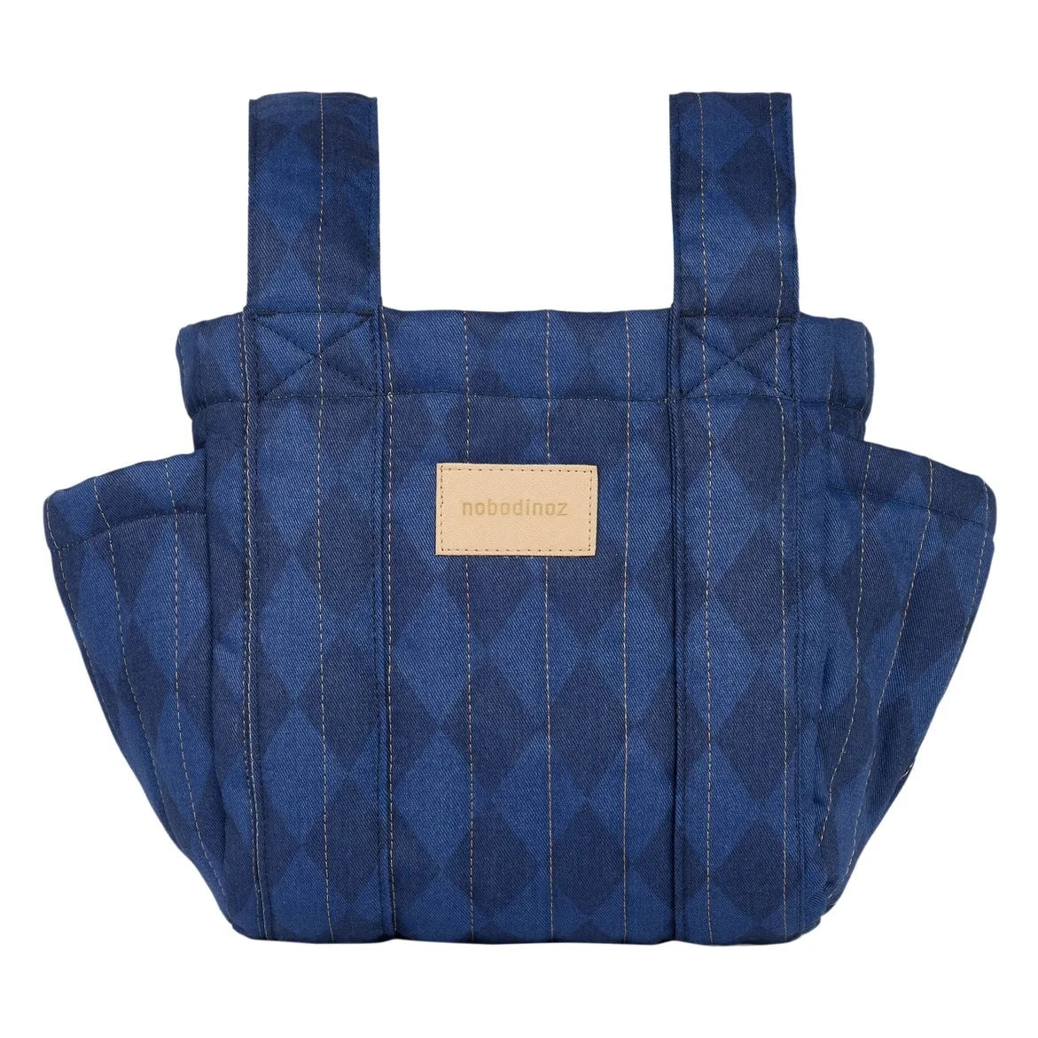 Nobodinoz - Hyde Park Diamonds Stroller Organizer Bag | Blue