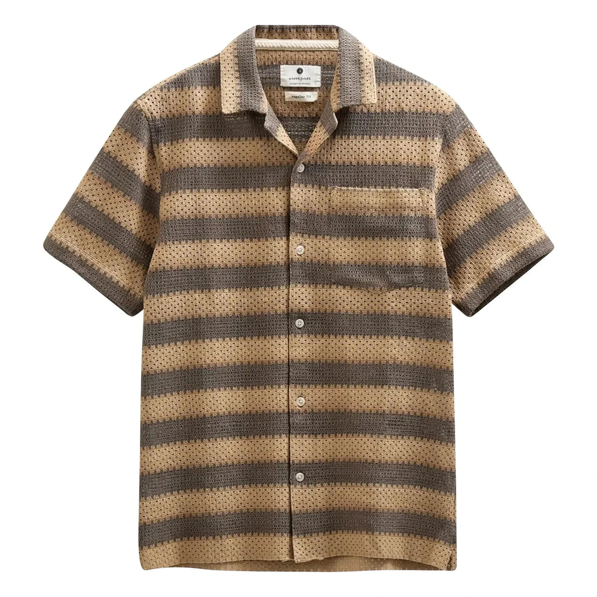 Anerkjendt - Akleander Striped Shirt | Light Brown