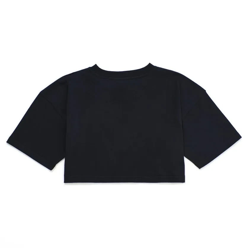 Maison Mangostan - Flowery Crop T-shirt | Black
