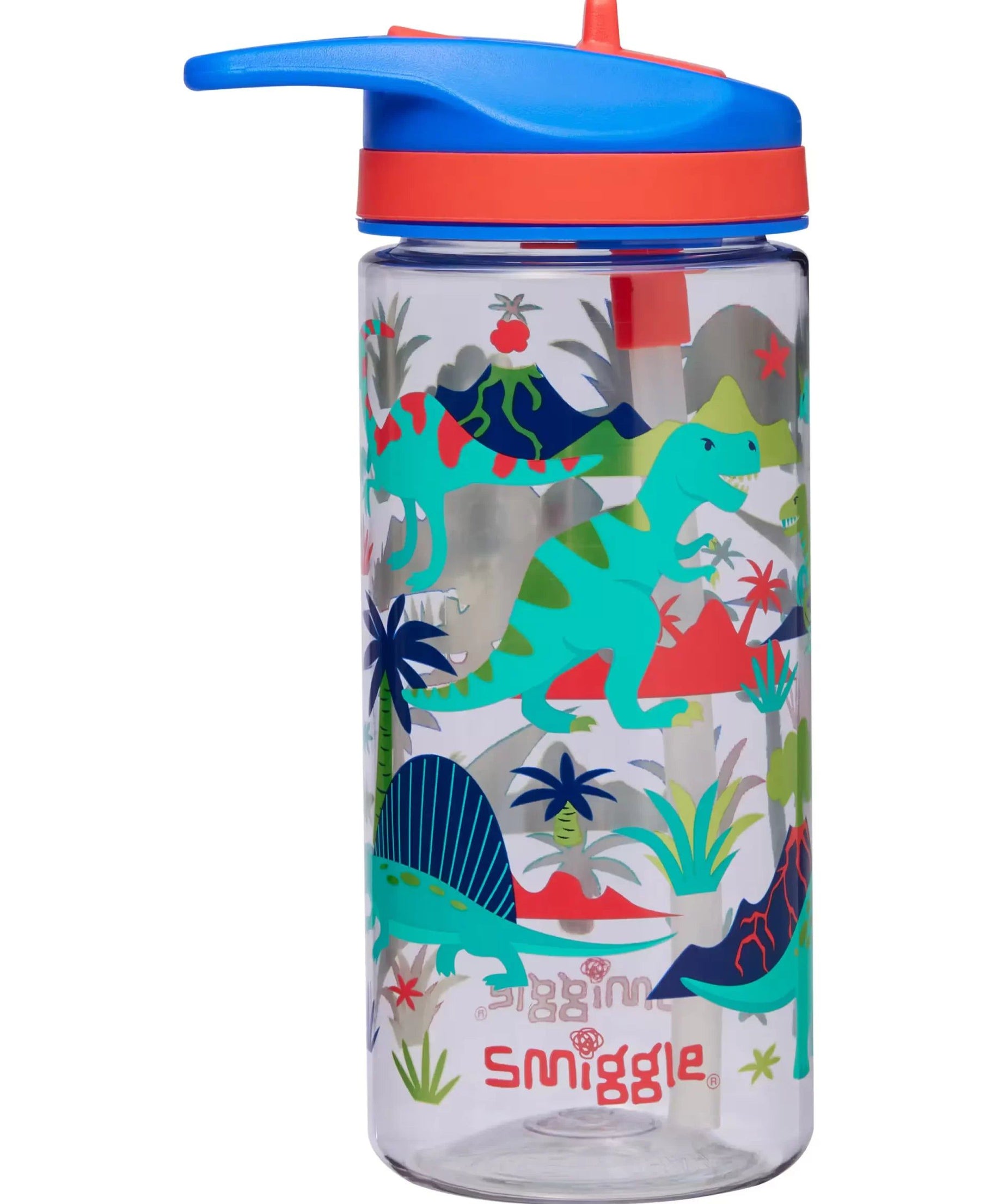 Smiggle - Movin 440 ML BPA&apos;Sız Pipetli Suluk-Dinossi