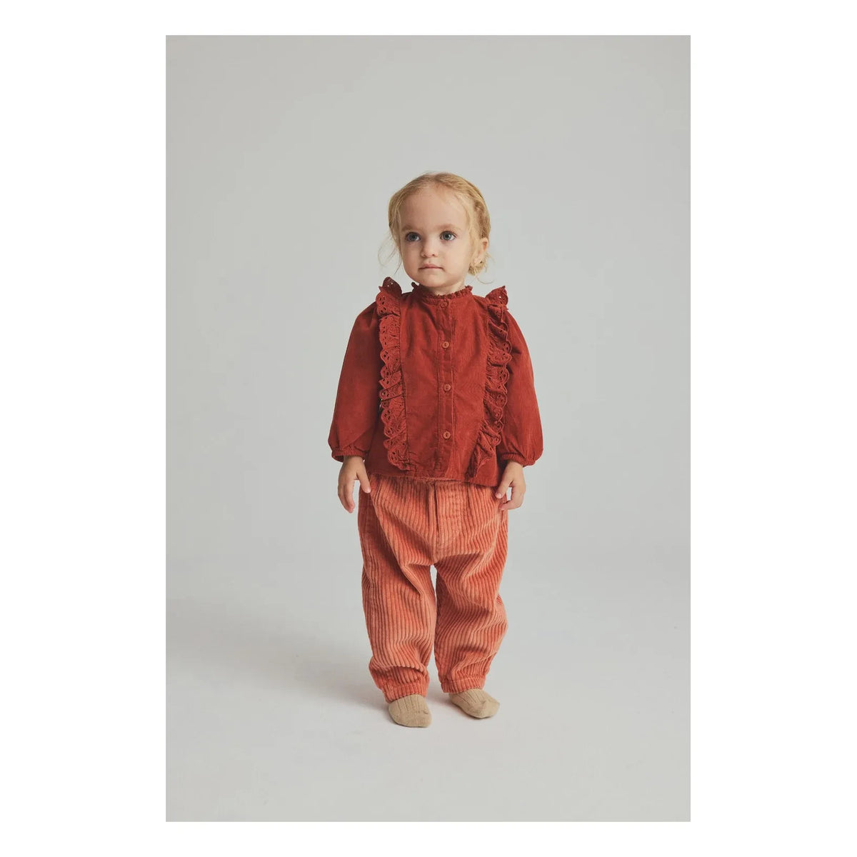 Cozmo - Ruffled Blouse Glory | Dark Red