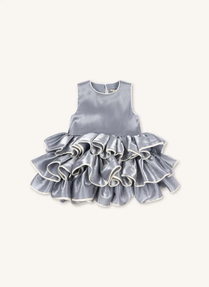 Konges Sløjd - Fia Satin Dress Made from Recycled Fibers | Blue