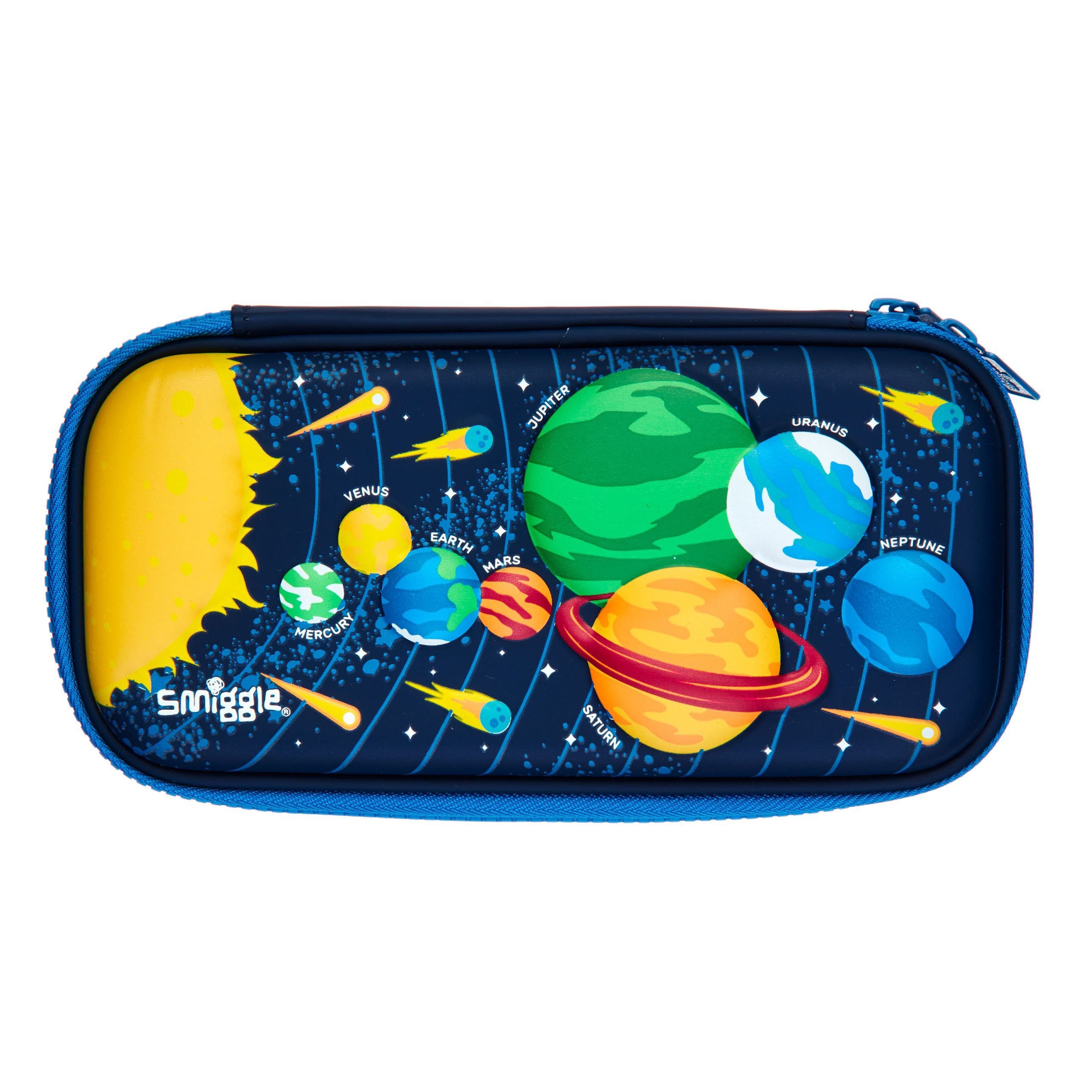 Smiggle - 3D Kabartmalı Hardtop Wondrous Gezenler Kalem Kutusu-Dinossi
