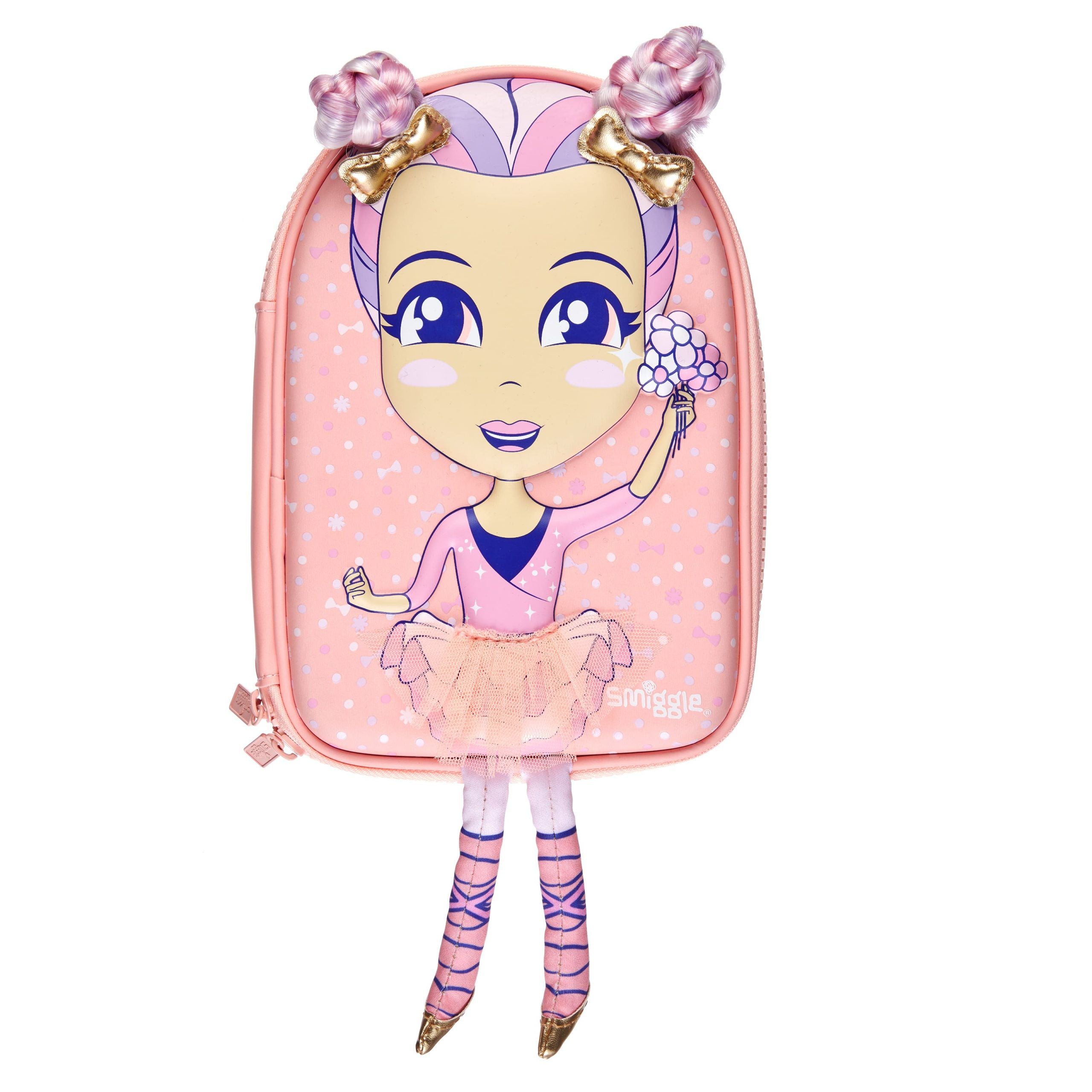 Smiggle - Dolly Wishes Unicorn Saçları Örülebilen Hardtop Kalem Kutusu-Dinossi