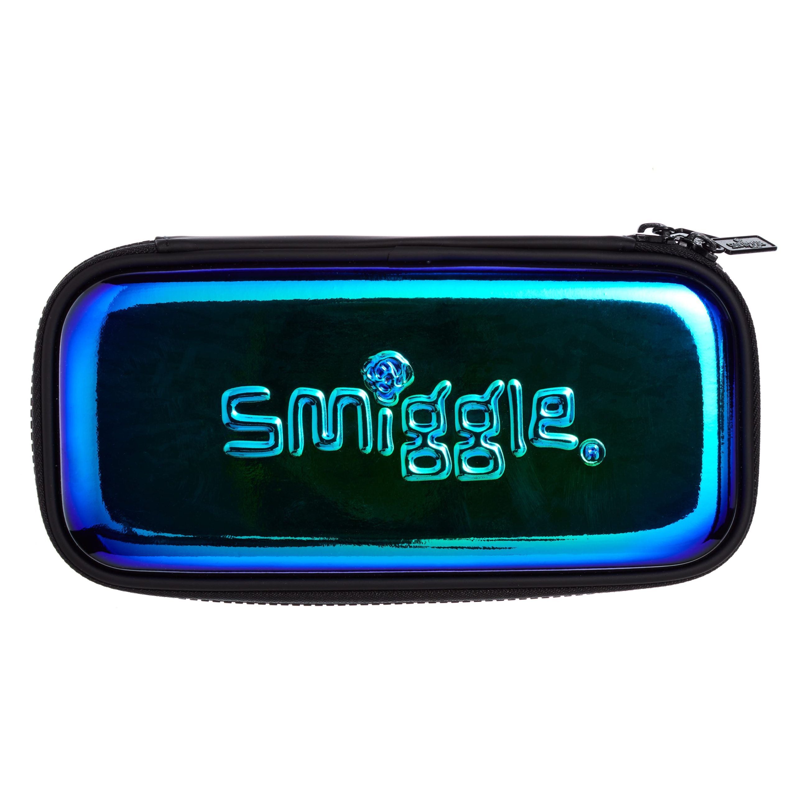 Smiggle - 3D Kabartmalı Hardtop Spesh Siyah Küçük Kalem Kutusu-Dinossi