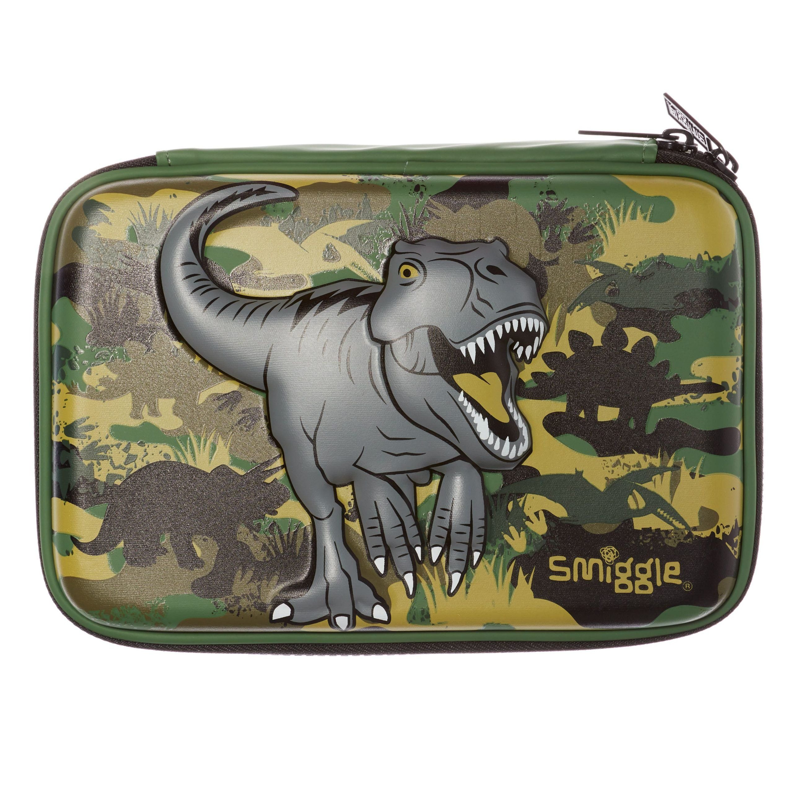 Smiggle - 3D Kabartmalı Hardtop Dinossi Özel Tasarım Kalem Kutusu-Dinossi