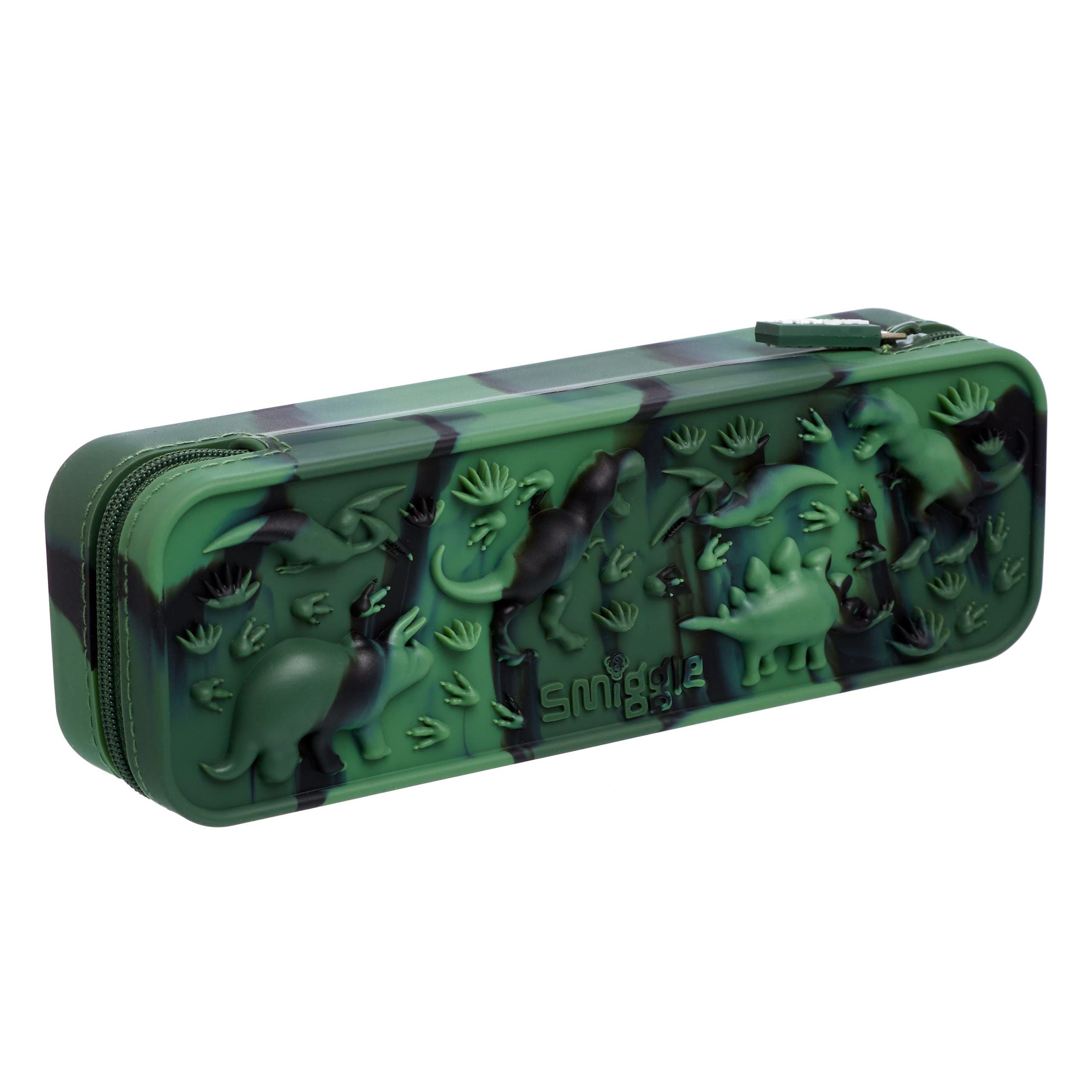 Smiggle - Swirl Silikon Kalem Kutusu-Dinossi