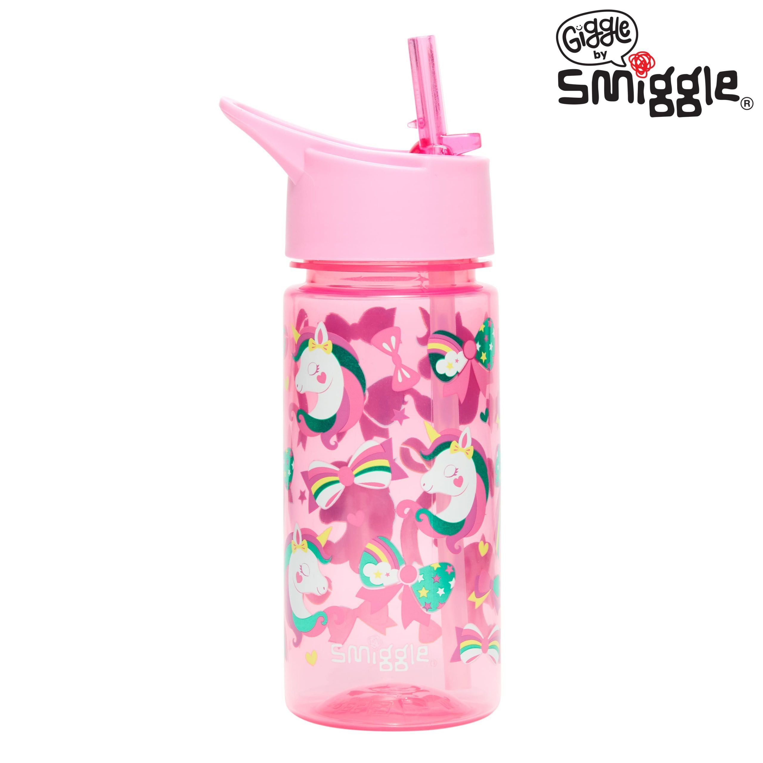 Smiggle - Giggle Pipetli 450ML BPA İçermeyen Suluk-Dinossi
