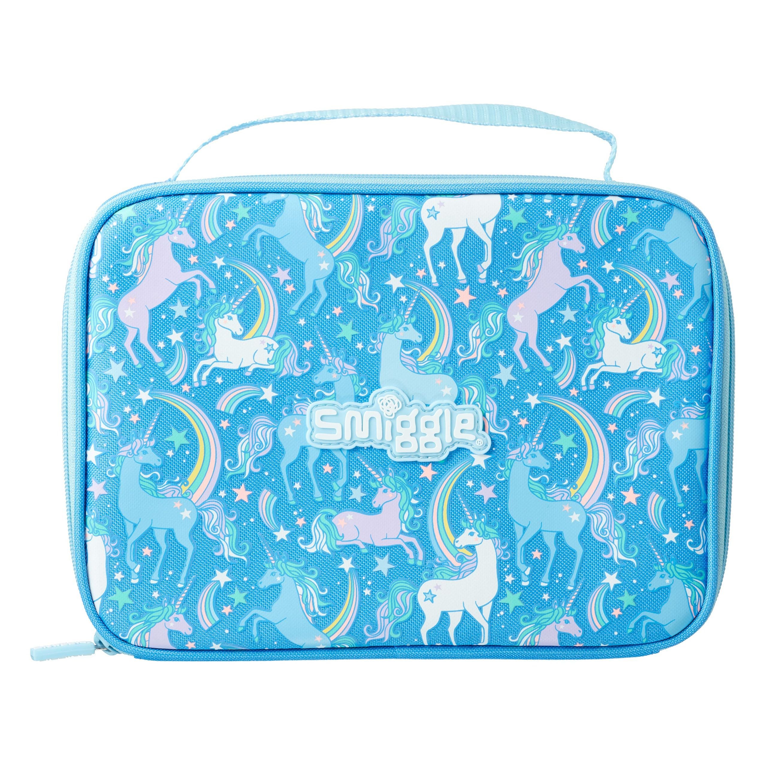 Smiggle - Neat Mavi Unicornlar Beslenme Çantası-Dinossi