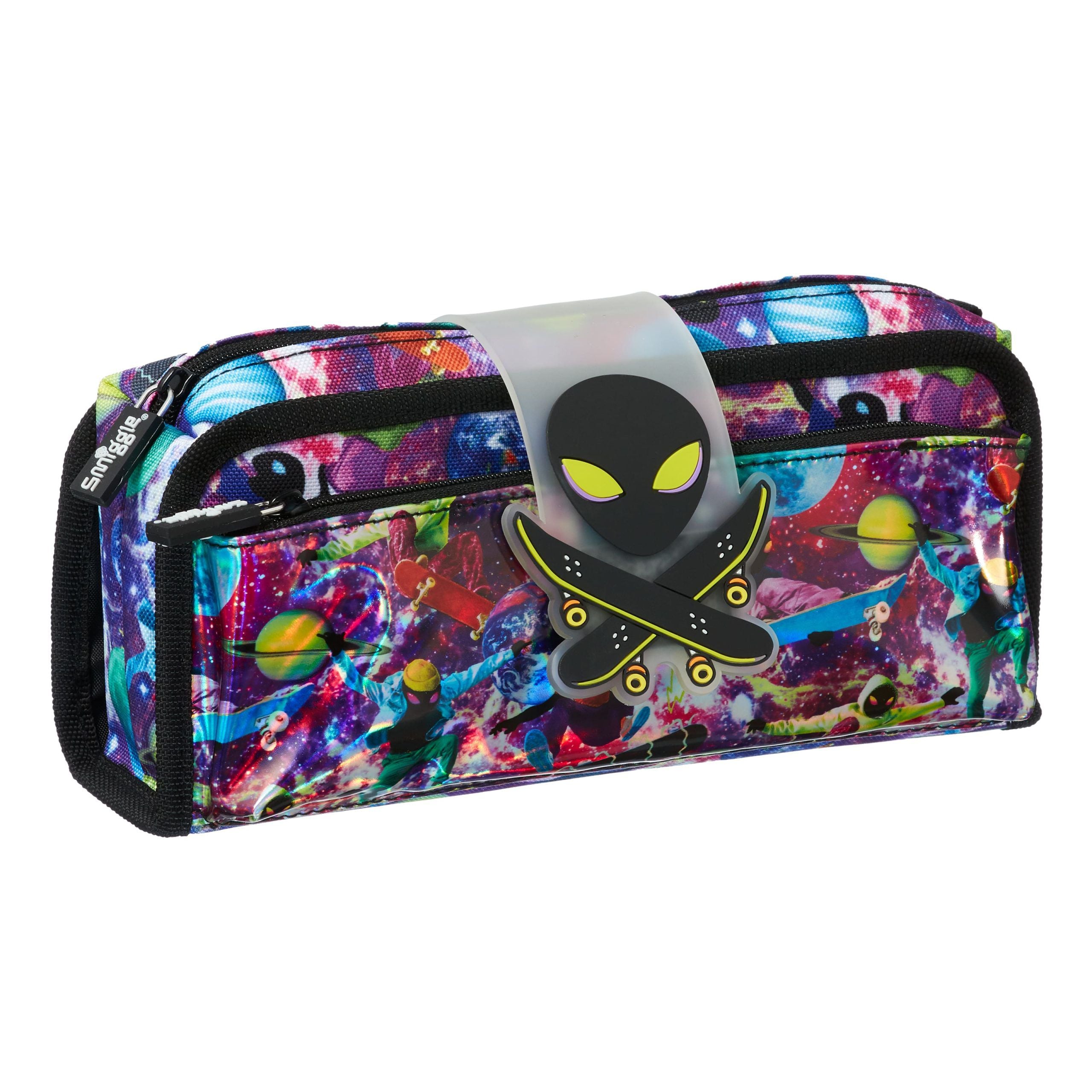 Smiggle - Galaxy İki Gözlü Özel Seri Kalem Kutusu-Dinossi