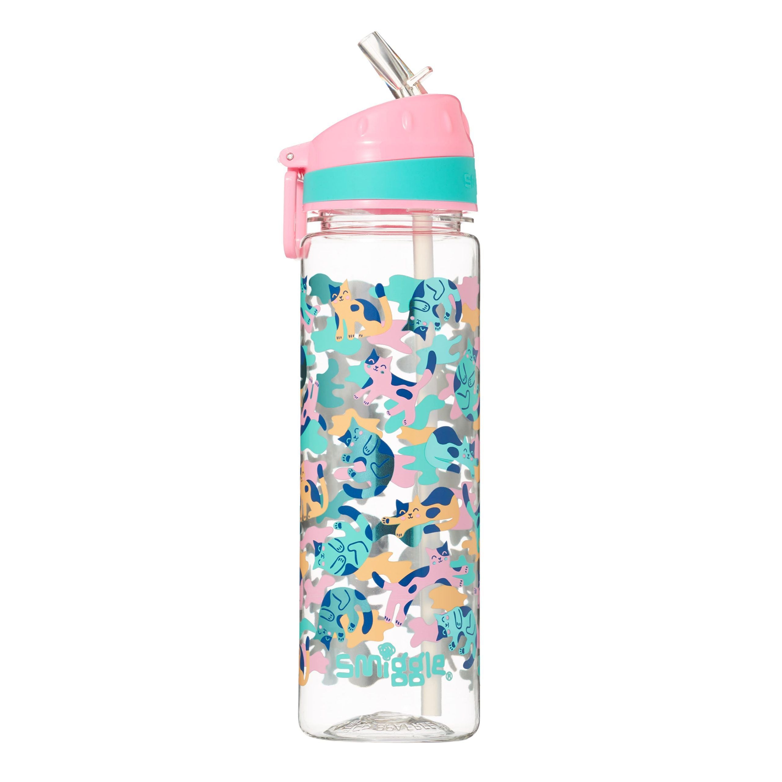 Smiggle - Illusion Pipetli 650ML BPA İçermeyen Suluk-Dinossi