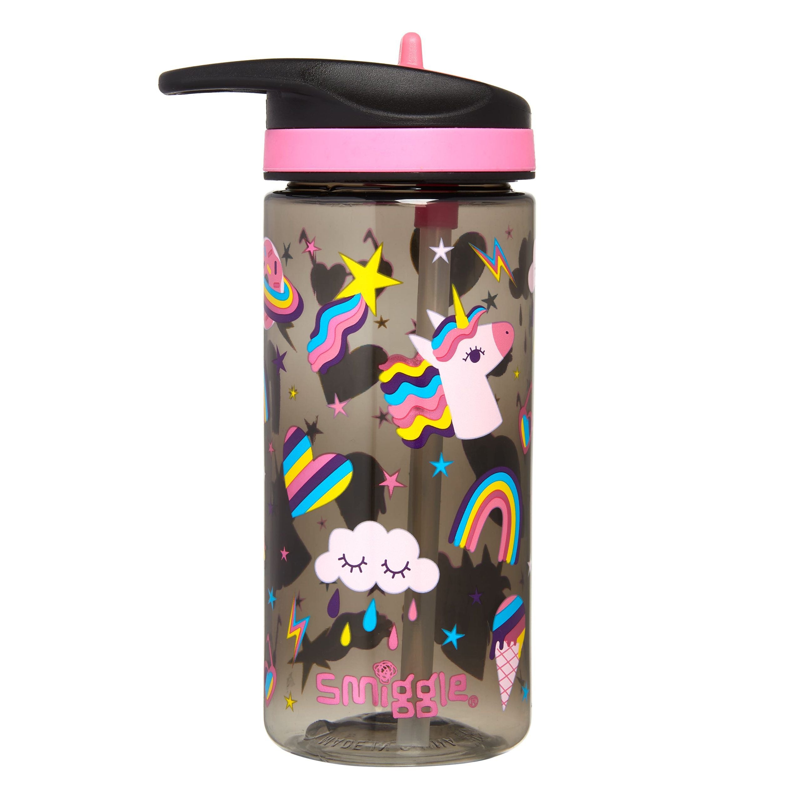 Smiggle - Lil' Mates Junior Pipetli 440ML BPA İçermeyen Suluk-Dinossi